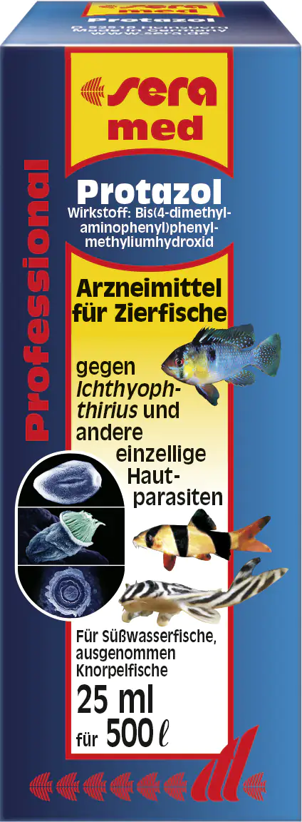 Sera med Arzneimittel für Süßwasserfische Professional Protazol 25 ml
