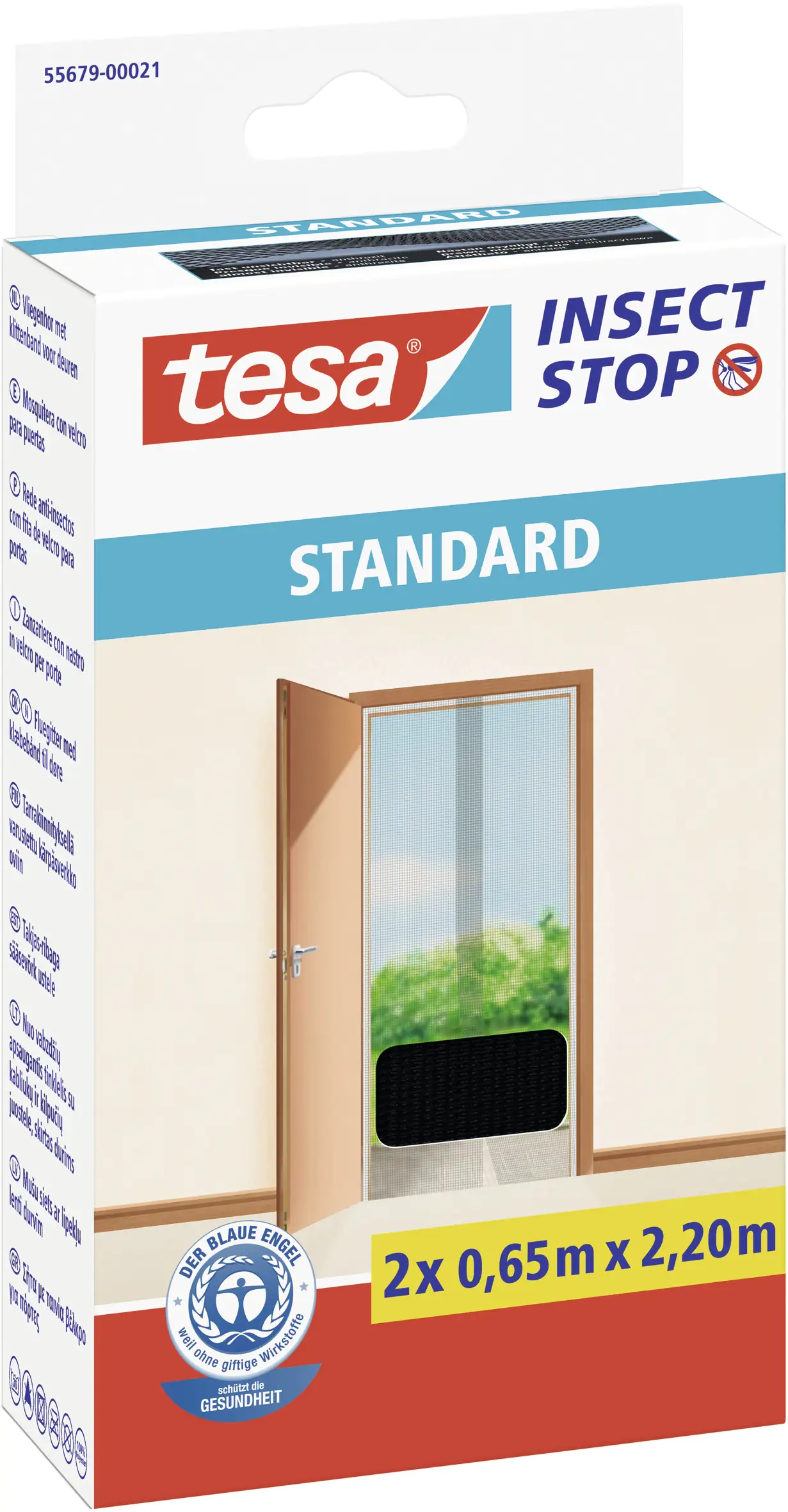 tesa Fliegengitter 65 x 220 cm anthrazit individuell kürzbar tesa Fliegengitter 65 x 220 cm anthrazit individuell kürzbar