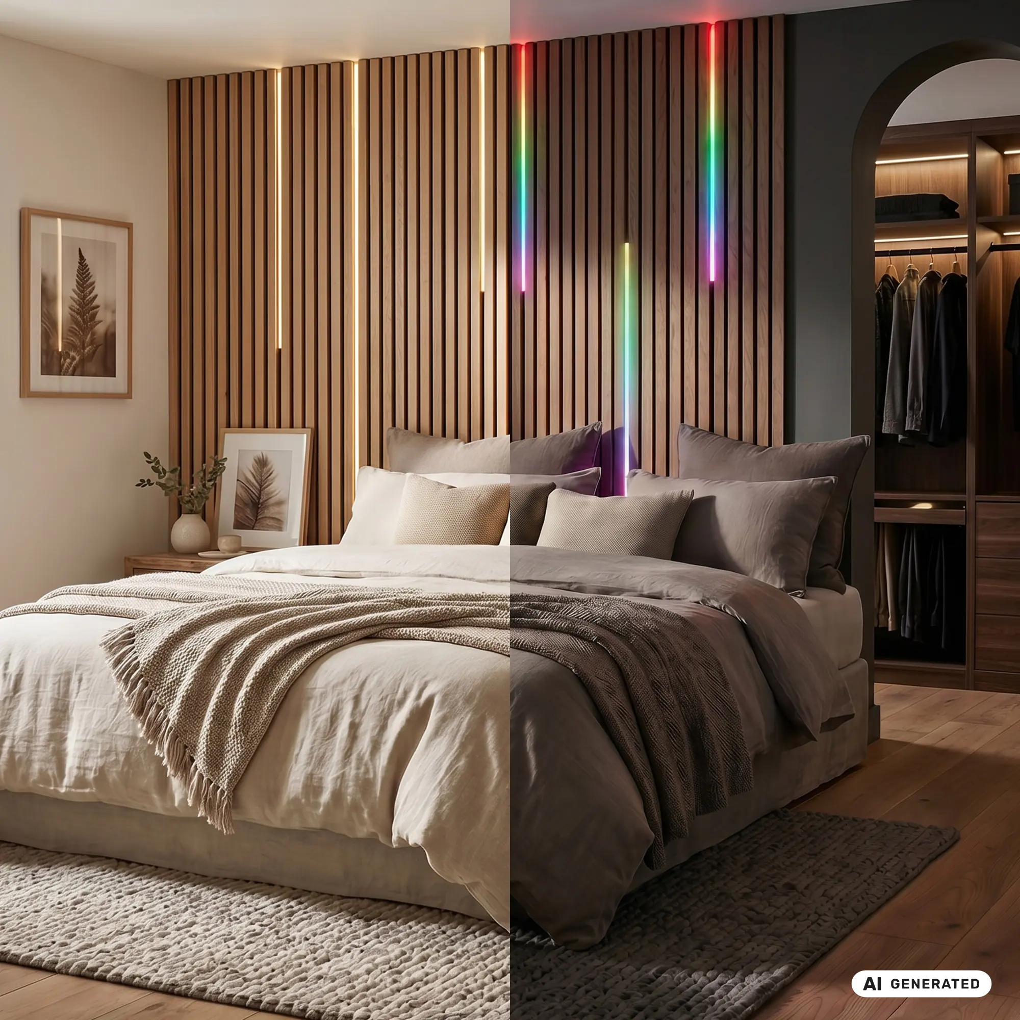 Briloner LED-Streifen Pimp your Panel Starterset COB RGBICW 2,6 m 15,6 W warmweiß RGB