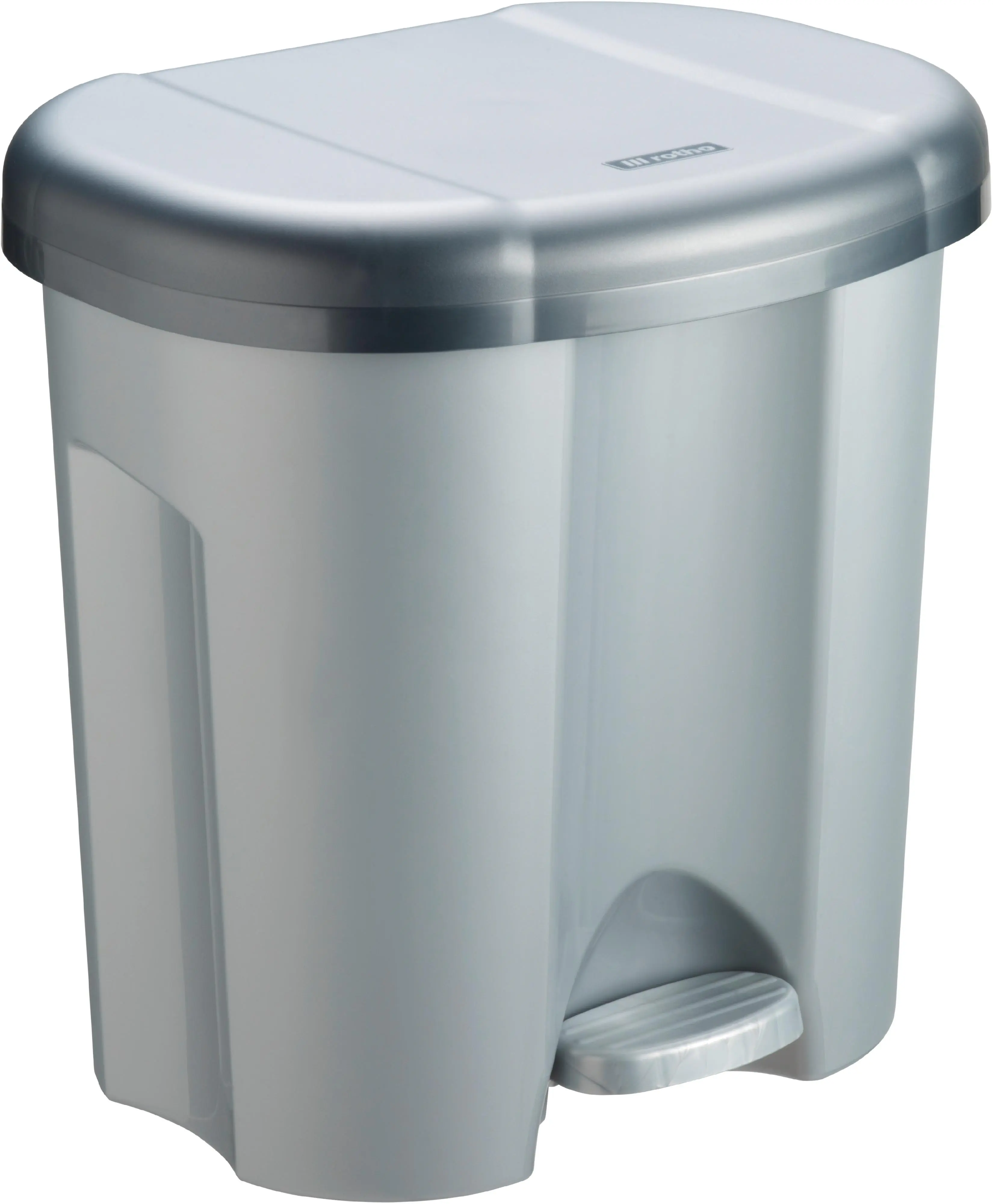 Rotho Abfalltrenner Duo silber/anthrazit 2 x 10 L