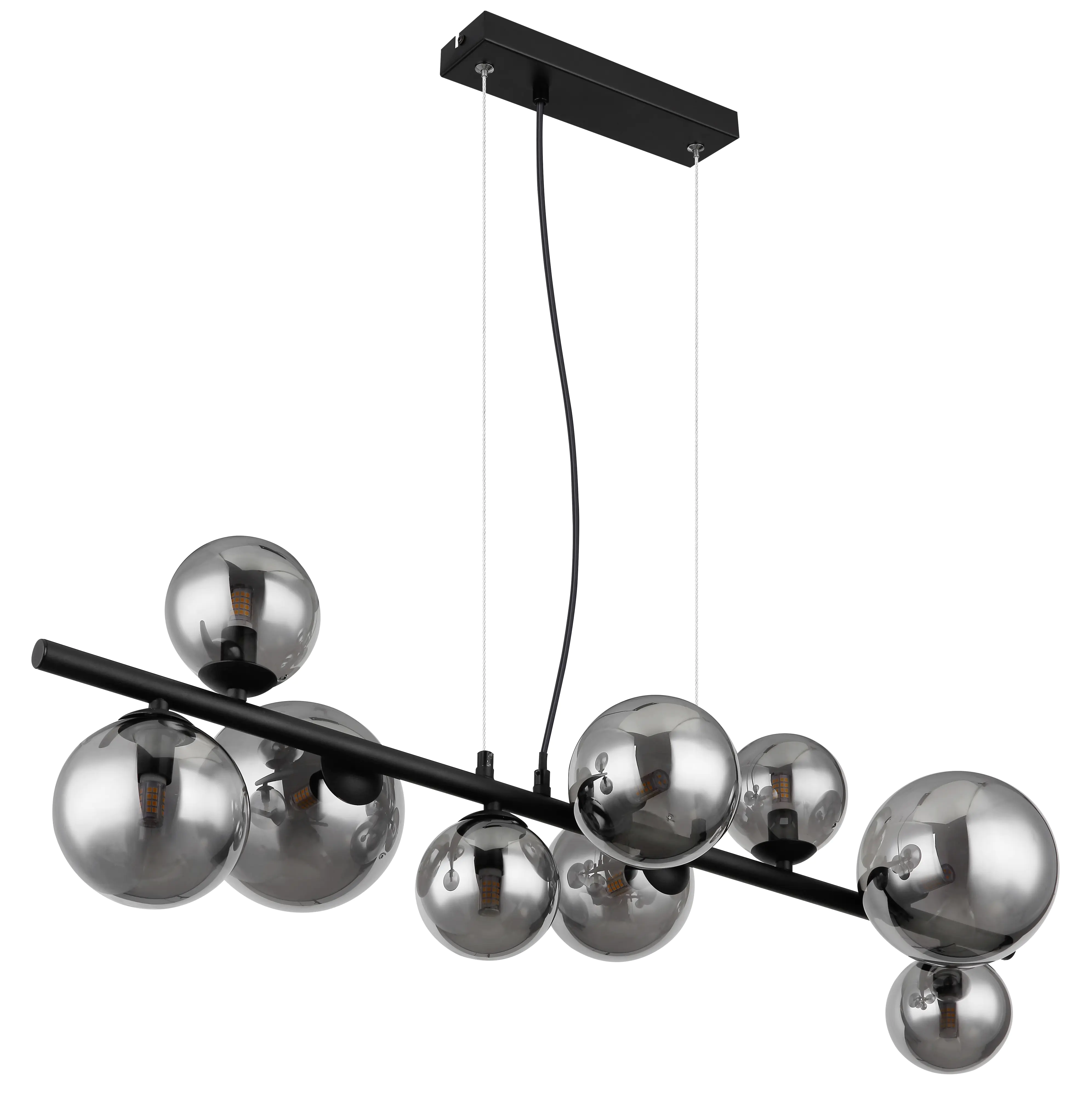 Globo 9er Hängeleuchte Riha schwarz 86 x 36 cm 9 x G9 LED, 3 W Globo 9er Hängeleuchte Riha schwarz 86 x 36 cm 9 x G9 LED, 3 W