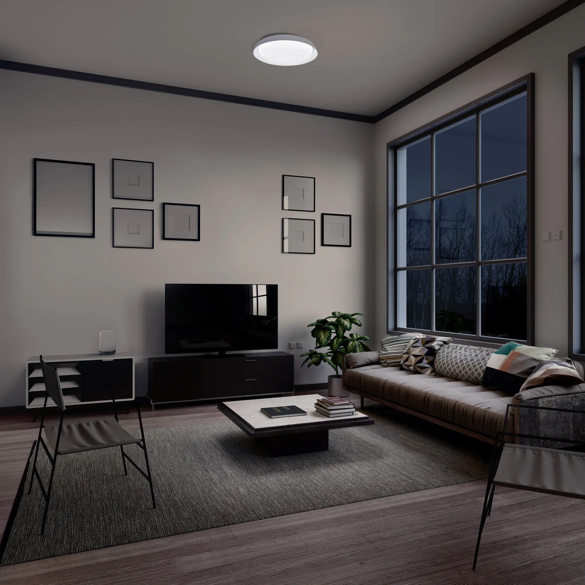 Ledvance Smart+ LED Deckenleuchte Orbis weiß Ø 43 cm Sun@Home 26 W dimmbar