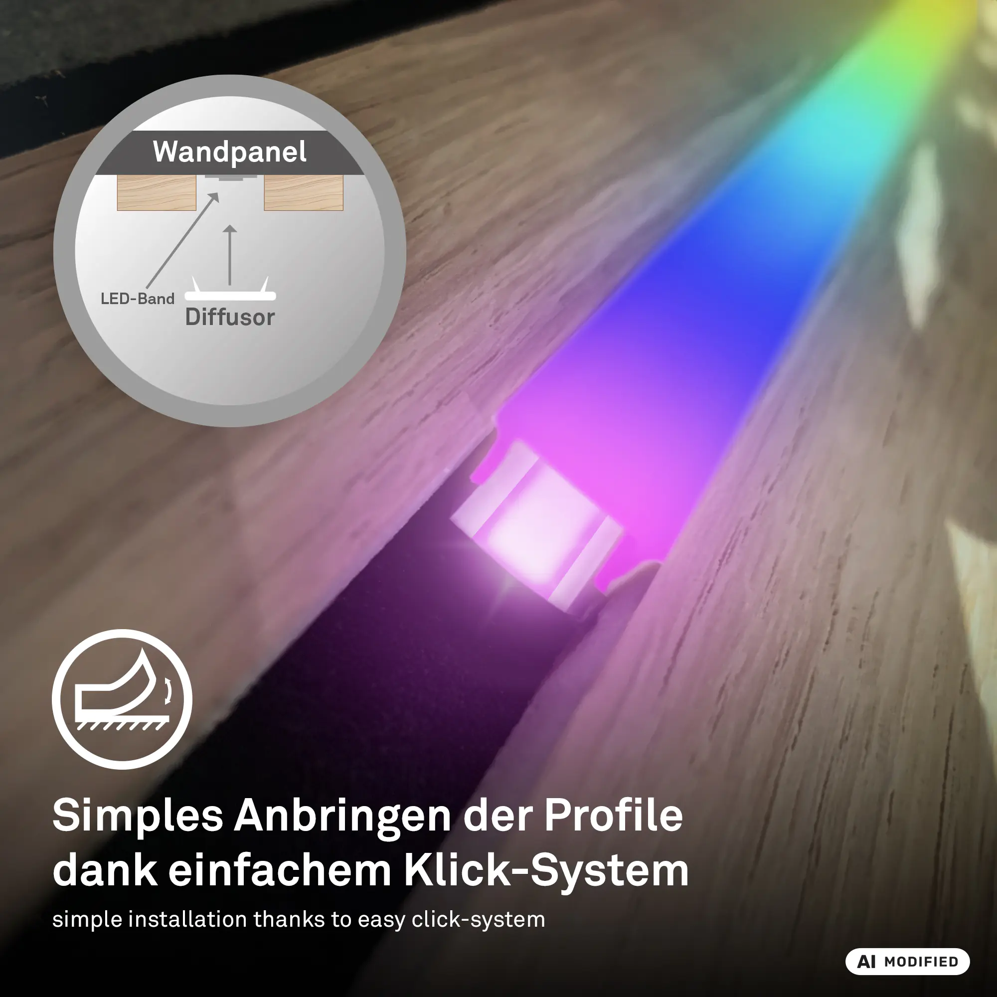 Briloner LED-Streifen Pimp your Panel Erweiterungsset  2,6 m 15,6 W warmweiß RGB