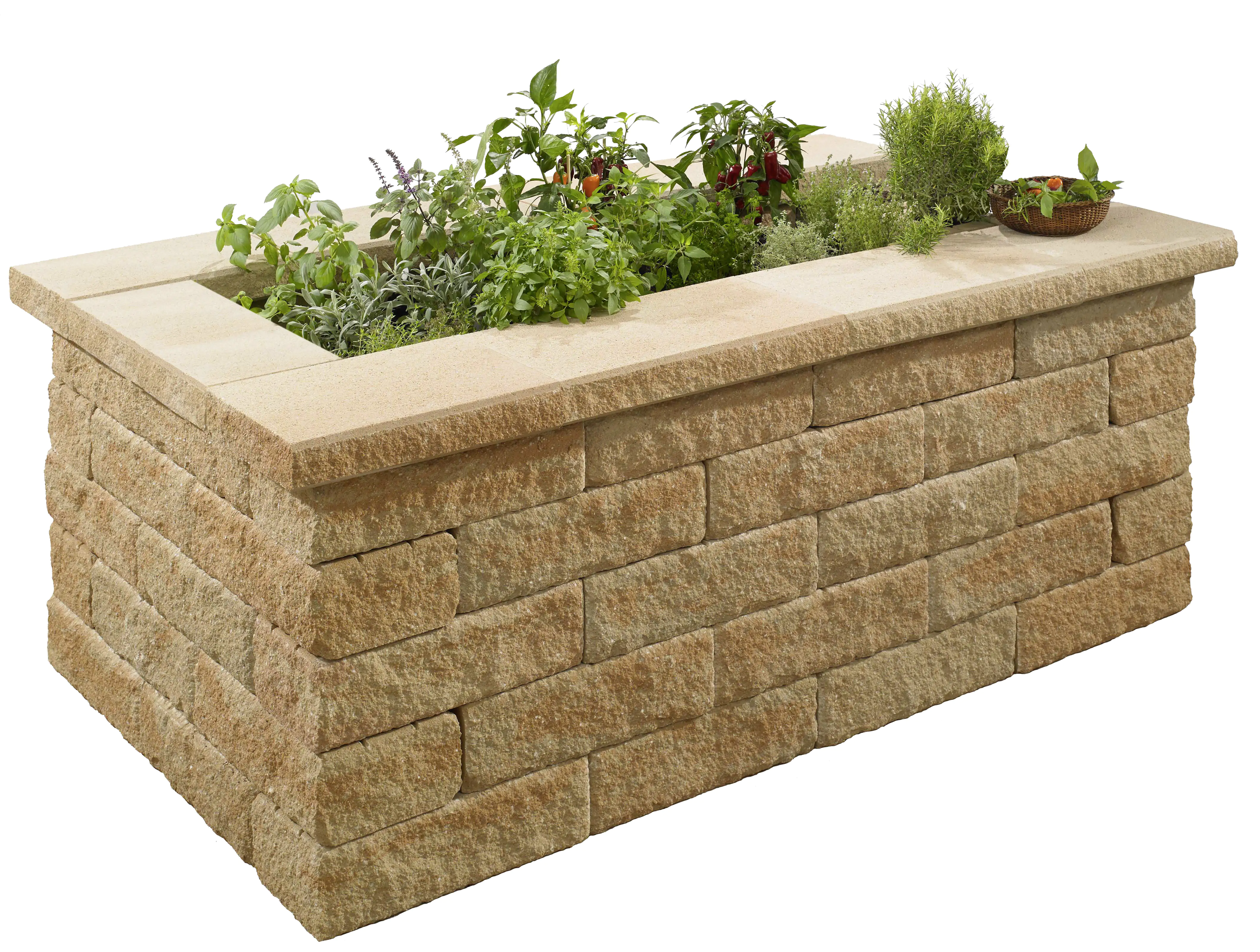 2077881026571_5 Kann Hochbeet-Set 3 Bruchstein 200 x 125 x 81 cm sandstein
