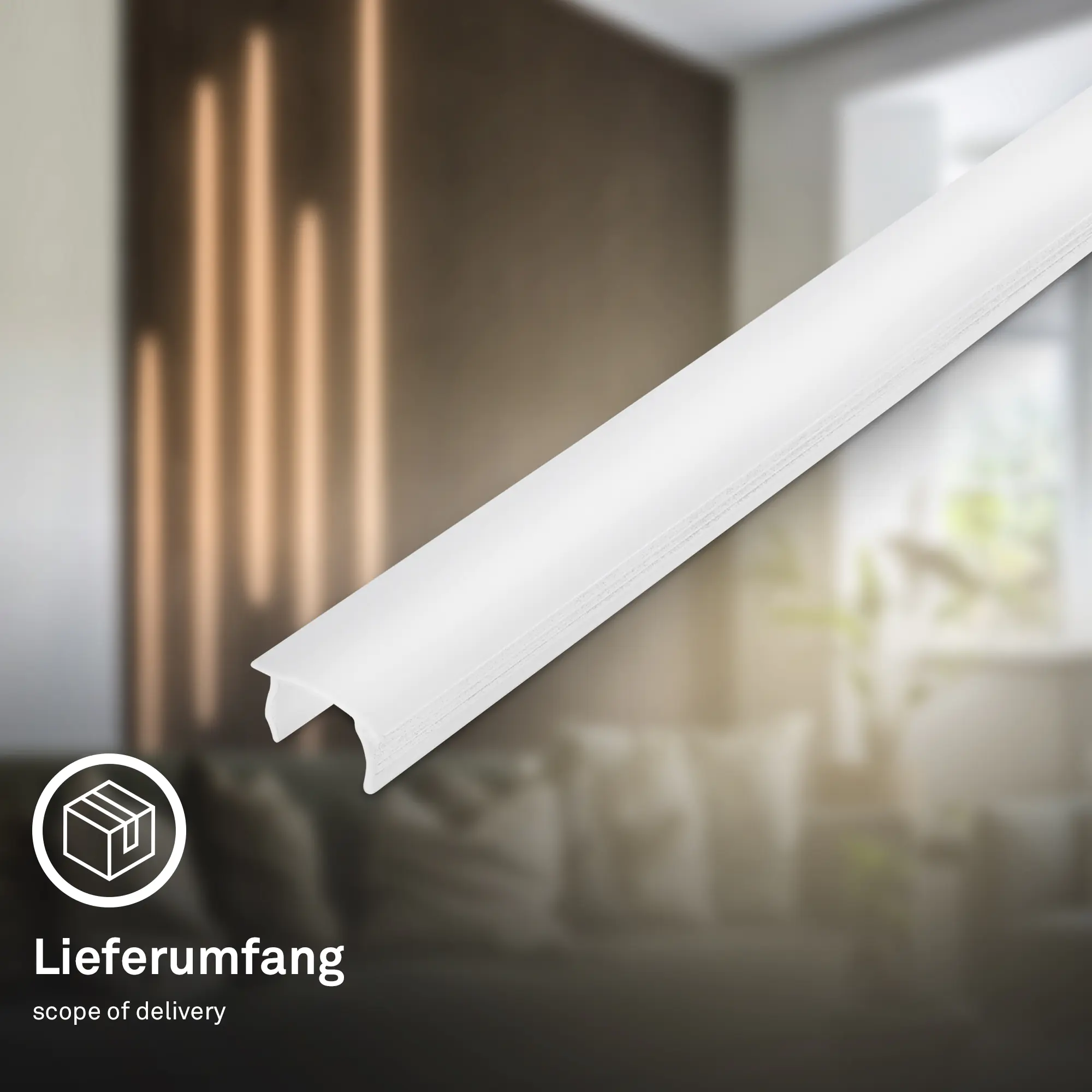 Briloner PC Profil Pimp Diffusor your Panel 1,3 m, Kunststoff, 14-15 mm, weiß