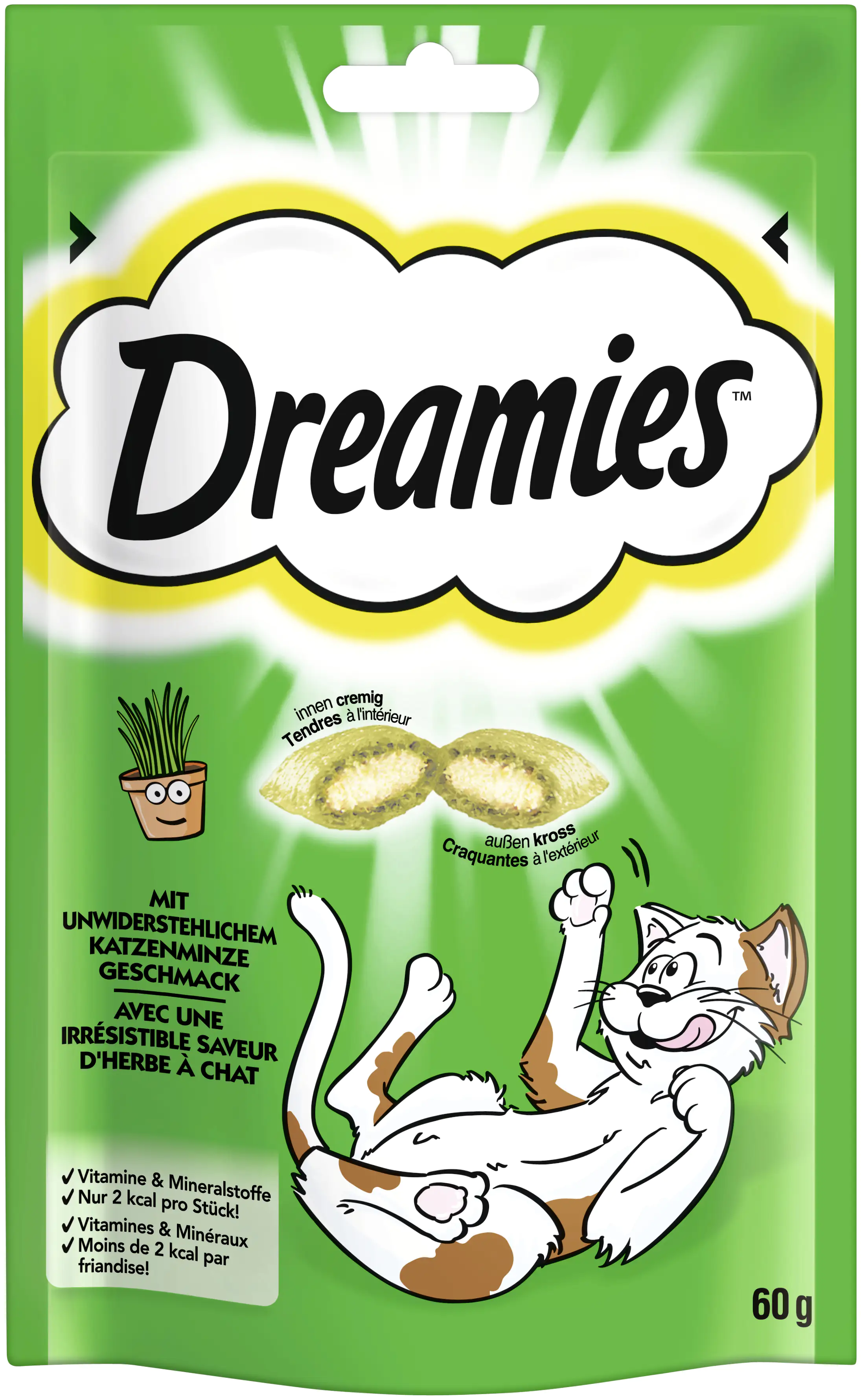 Katzensnack mit Katzenminze 60 g Dreamies 60 g Katzensnack mit Katzenminze 60 g Dreamies 60 g