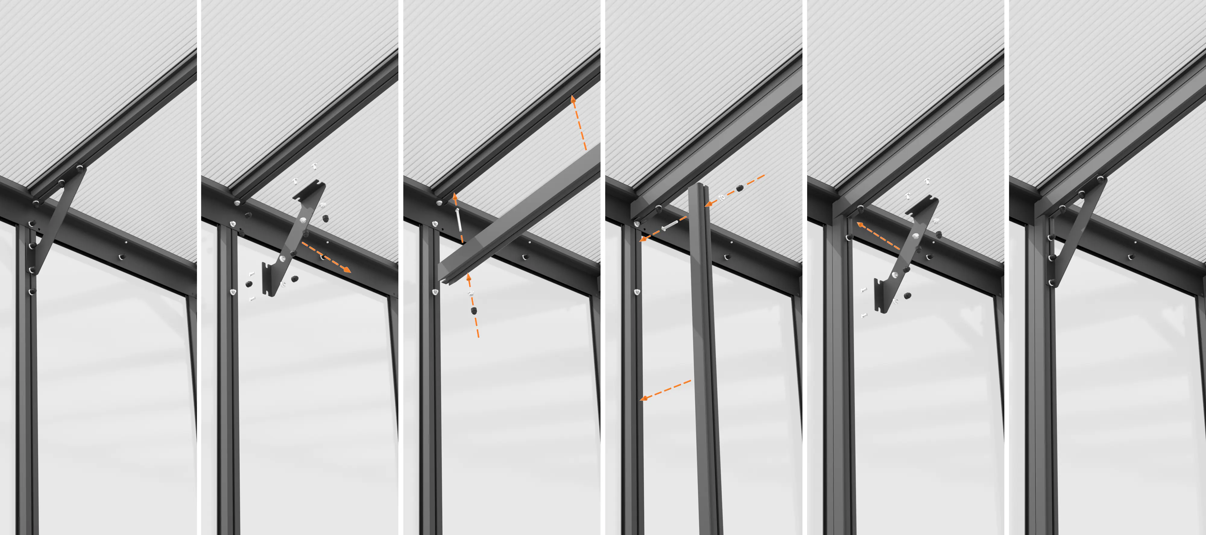 Vitavia Anlehngewächshaus Nachrüstset Helena 7000 aluminium 3 mm Sicherheitsglas