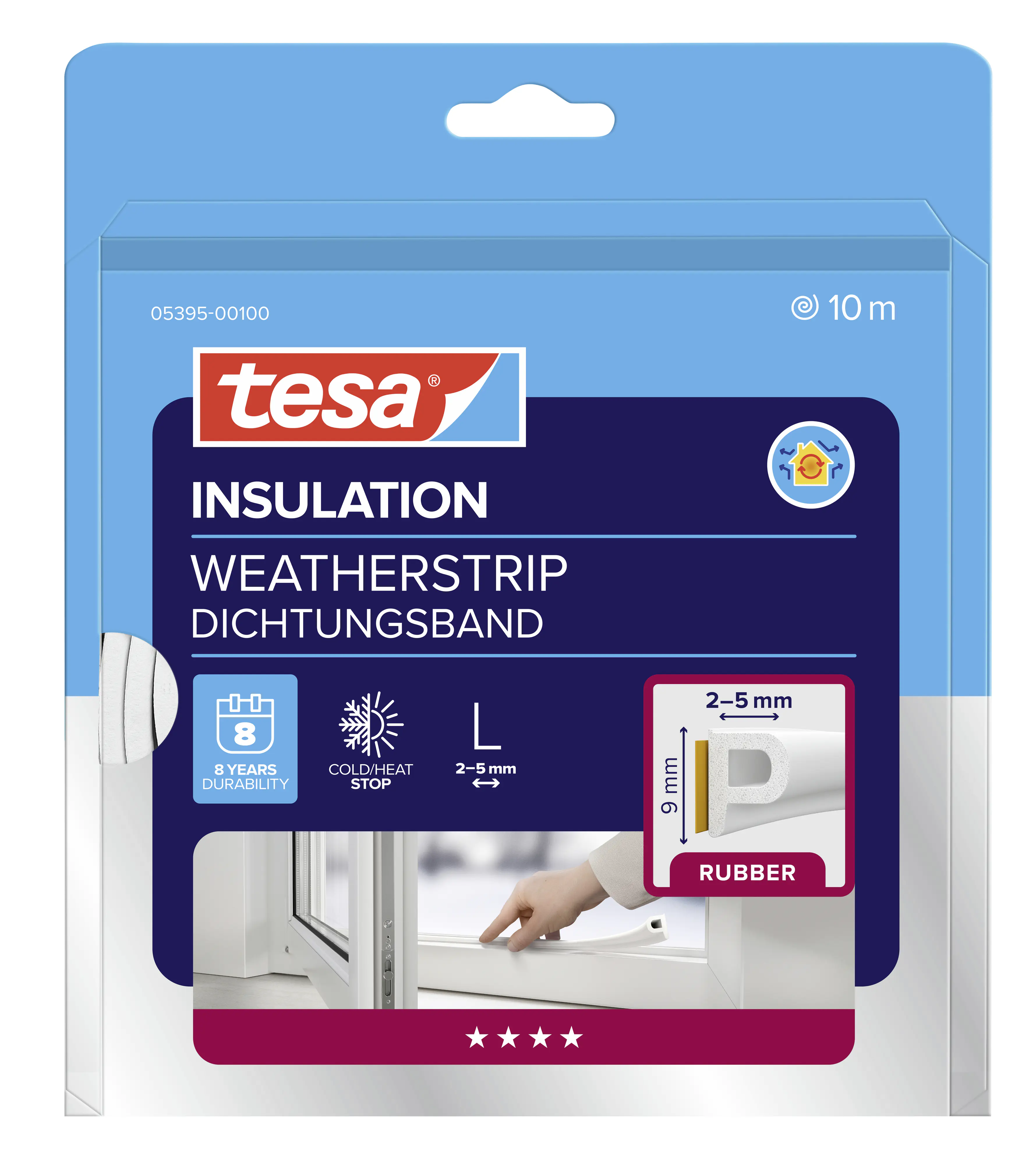 tesa Insulation P-Profil Classic 10 m, weiß