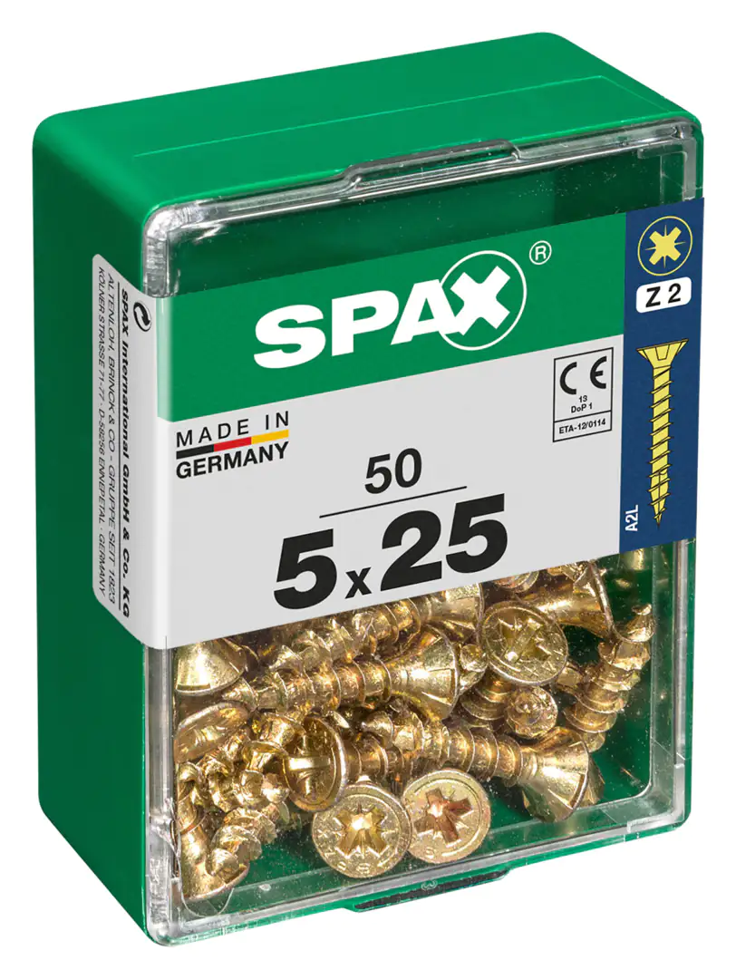 Spax Universalschrauben 5.0 x 25 mm PZ 2 - 50 Stk.