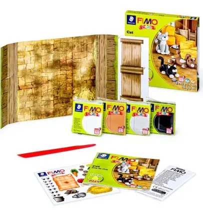 Fimo Modelliermasse kids form & play cat