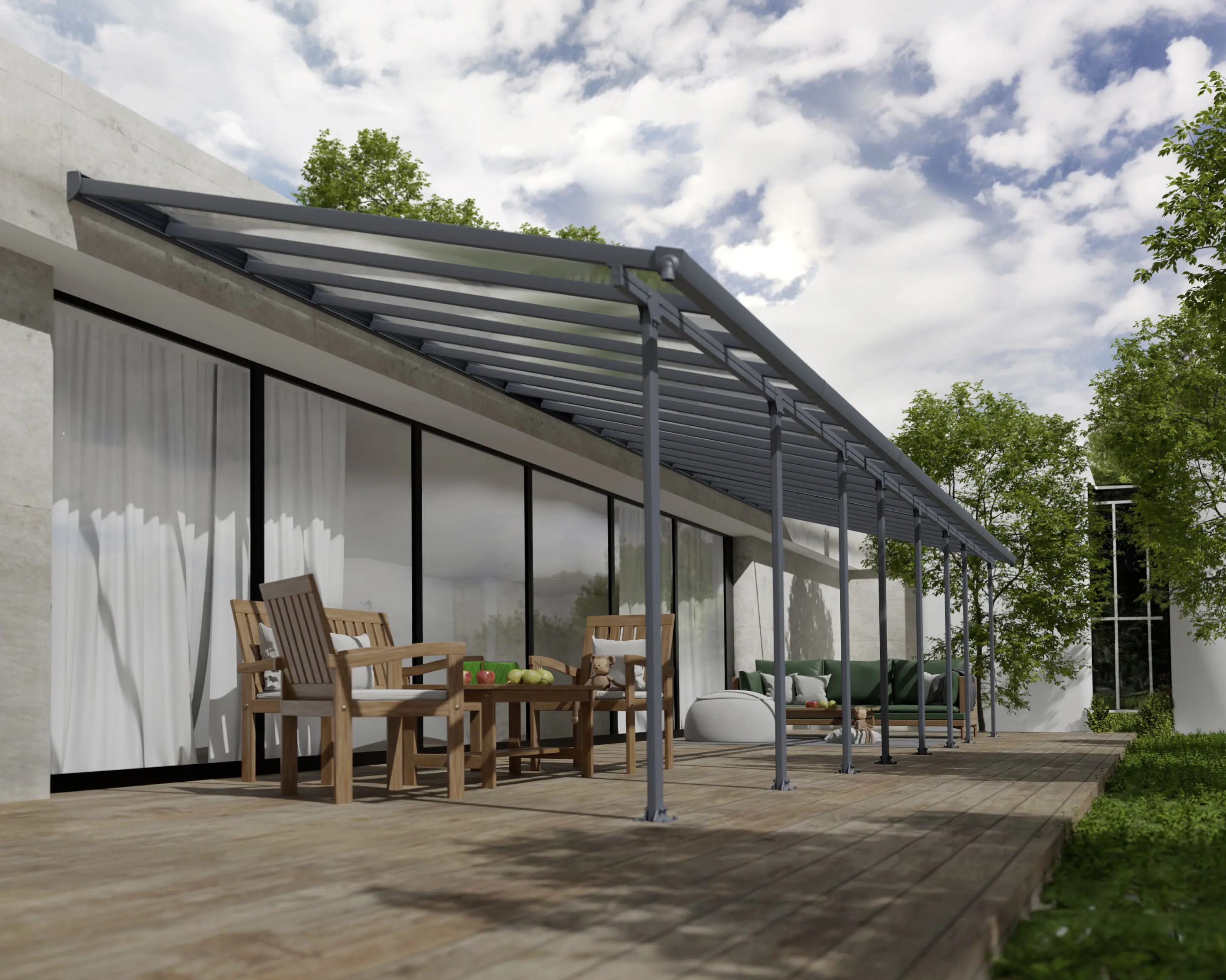 Canopia Terrassenüberdachung Feria 1156 x 294 cm anthrazit