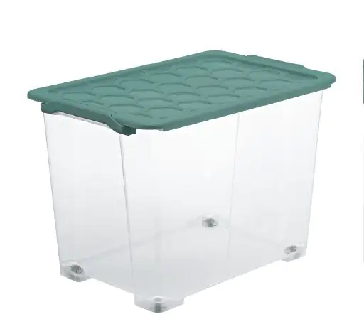 Rotho Aufbewahrungsbox EVO Safe mit Rollen und Deckel 65 L Mistletoe grün Rotho Aufbewahrungsbox EVO Safe mit Rollen und Deckel 65 L Mistletoe grün