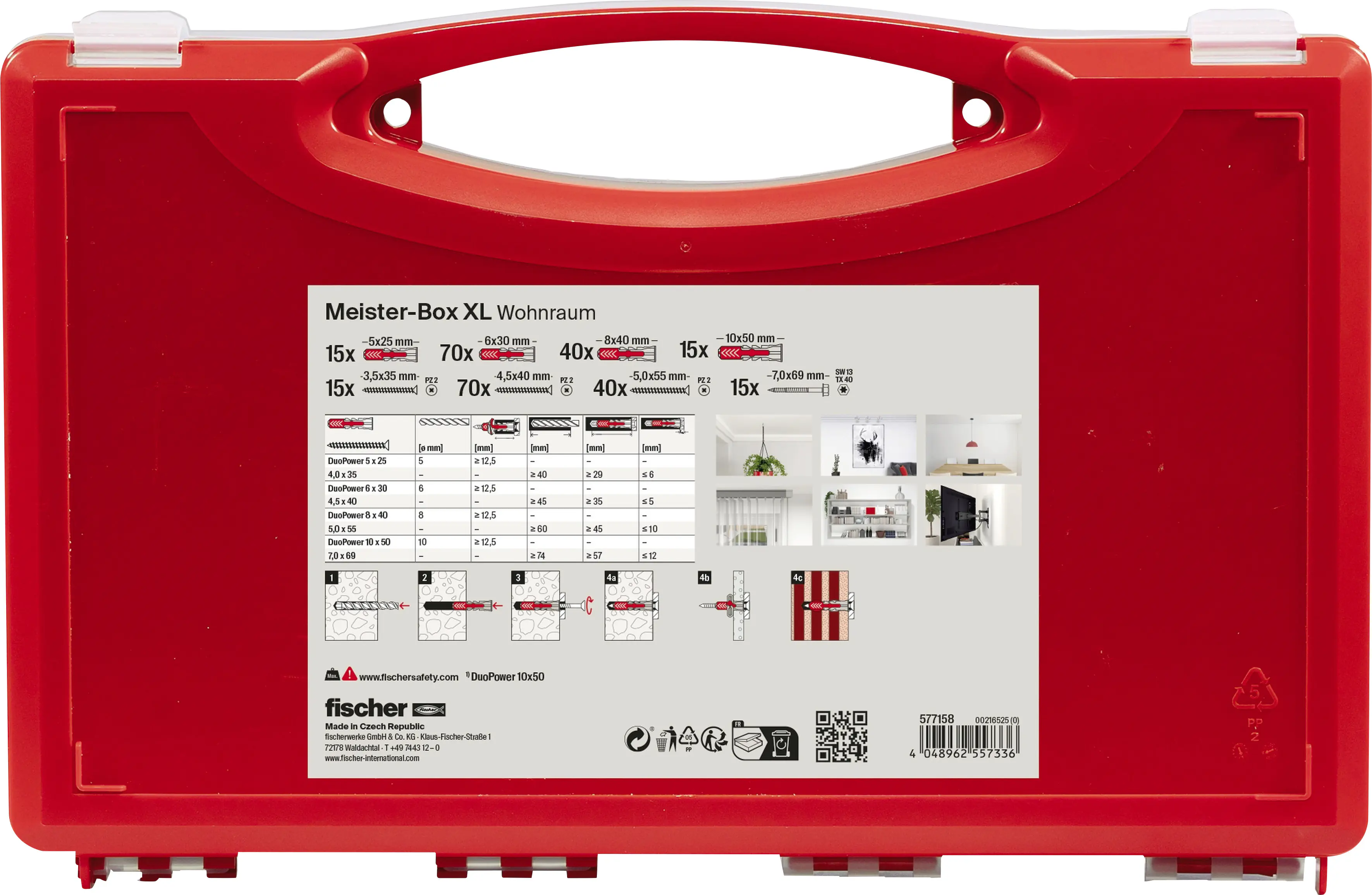 fischer Meister-Box XL Wohnraum + Schrauben - 280 Teile fischer Meister-Box XL Wohnraum + Schrauben - 280 Teile