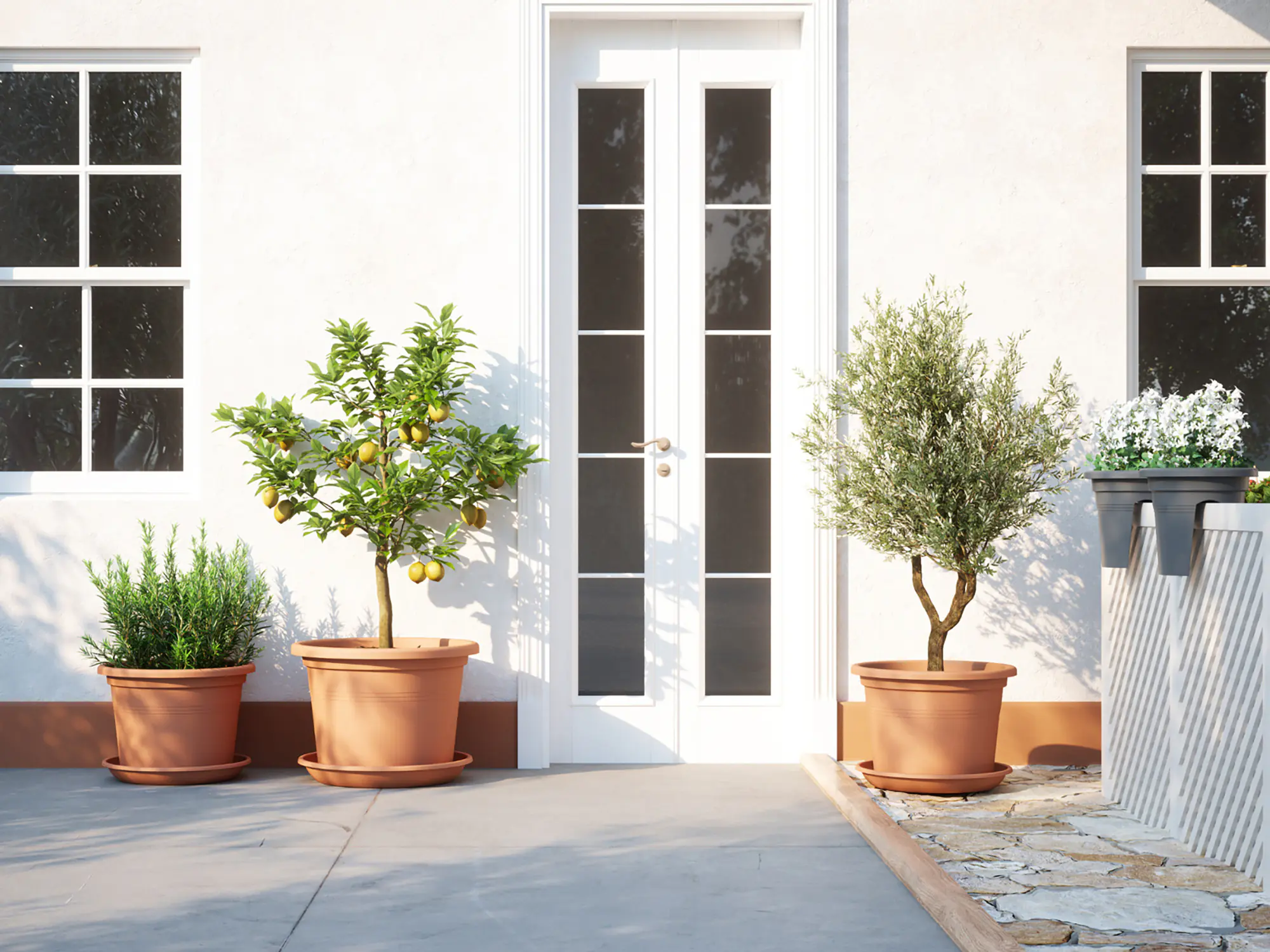 Artevasi Pflanztopf Venezia Cilindro Kunststoff terrakotta matt Ø 35 x 25 cm