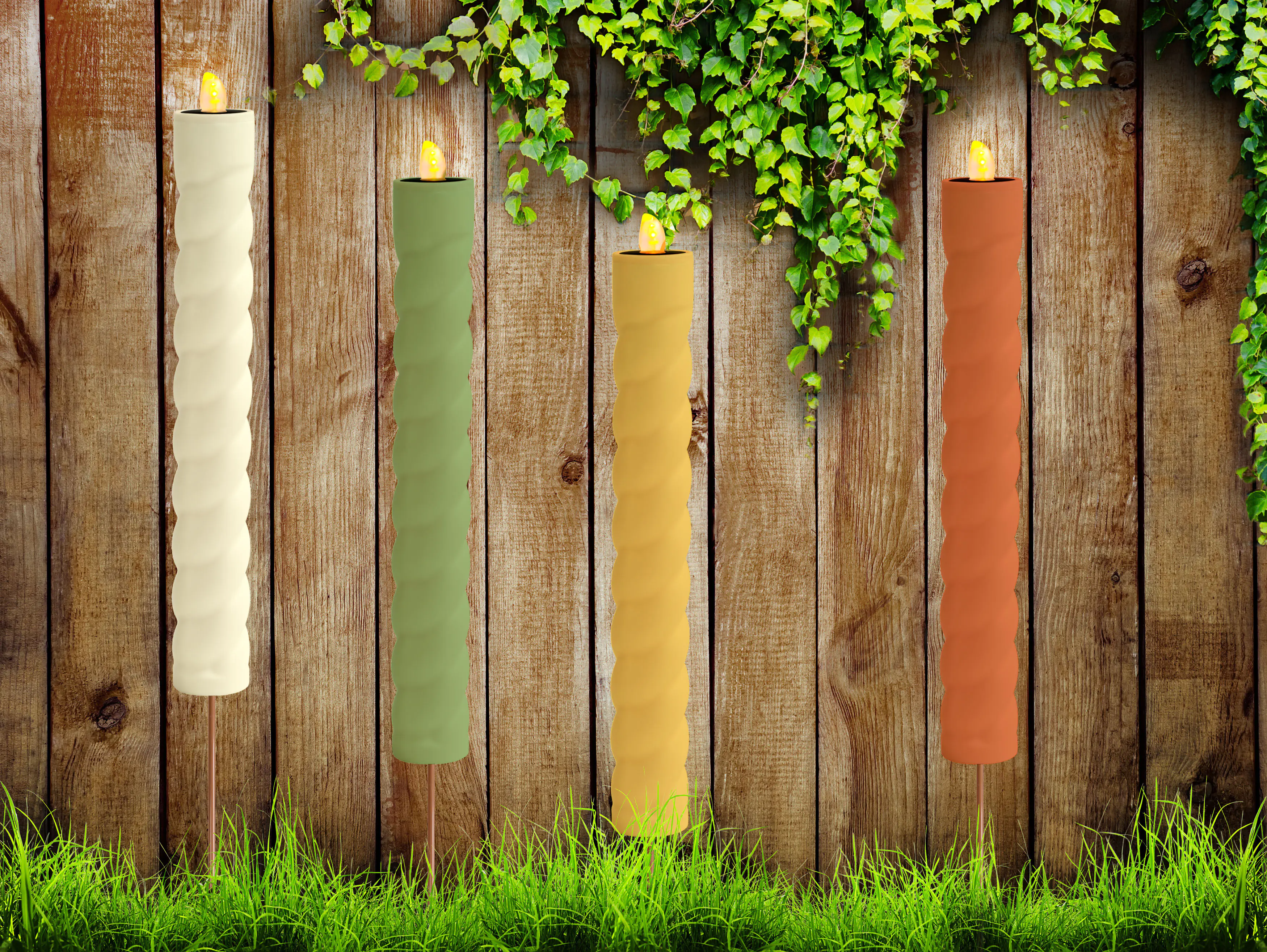 Light & More LED Solarleuchte Erdspieß weiß