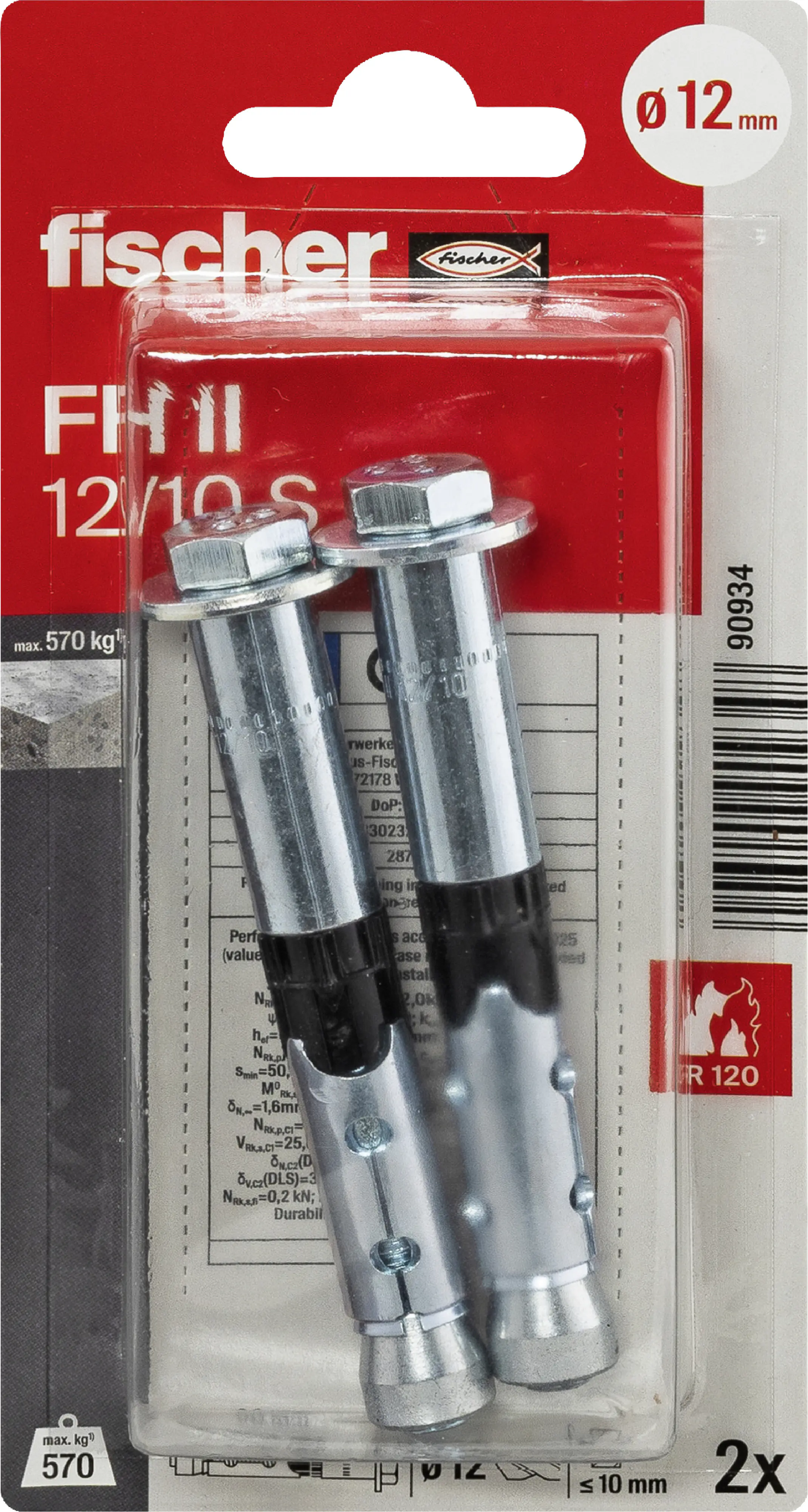 Fischer Hochleistungsanker FH II 12 x 10 mm - 2 Stück