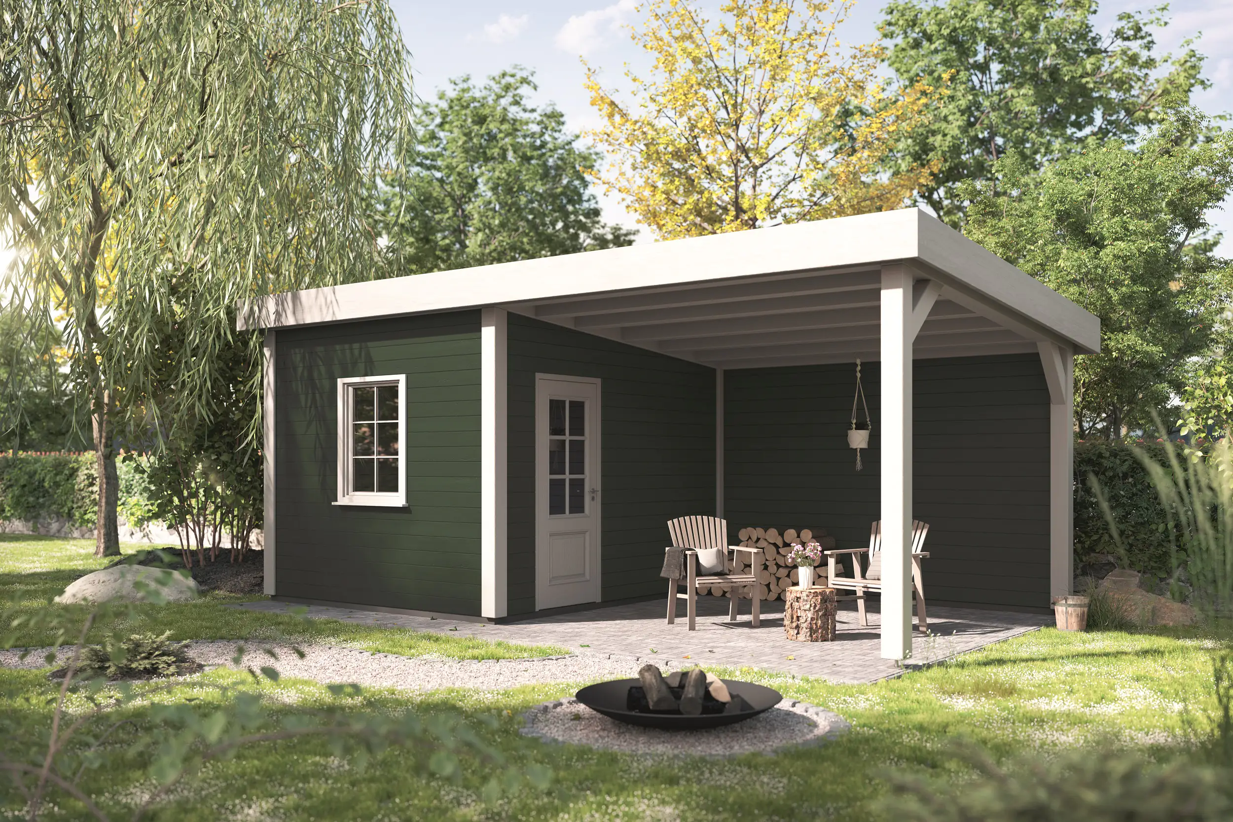 Alpina Wetterschutzfarbe deckend 0,75 L avocadogrün