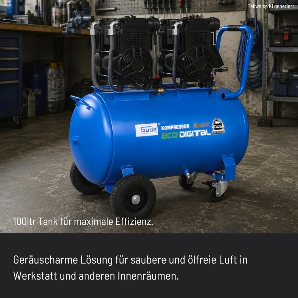 Güde Kompressor Airpower 675/8/100 ED-SILENT max. 8 bar 100 l 4400 W 230 V