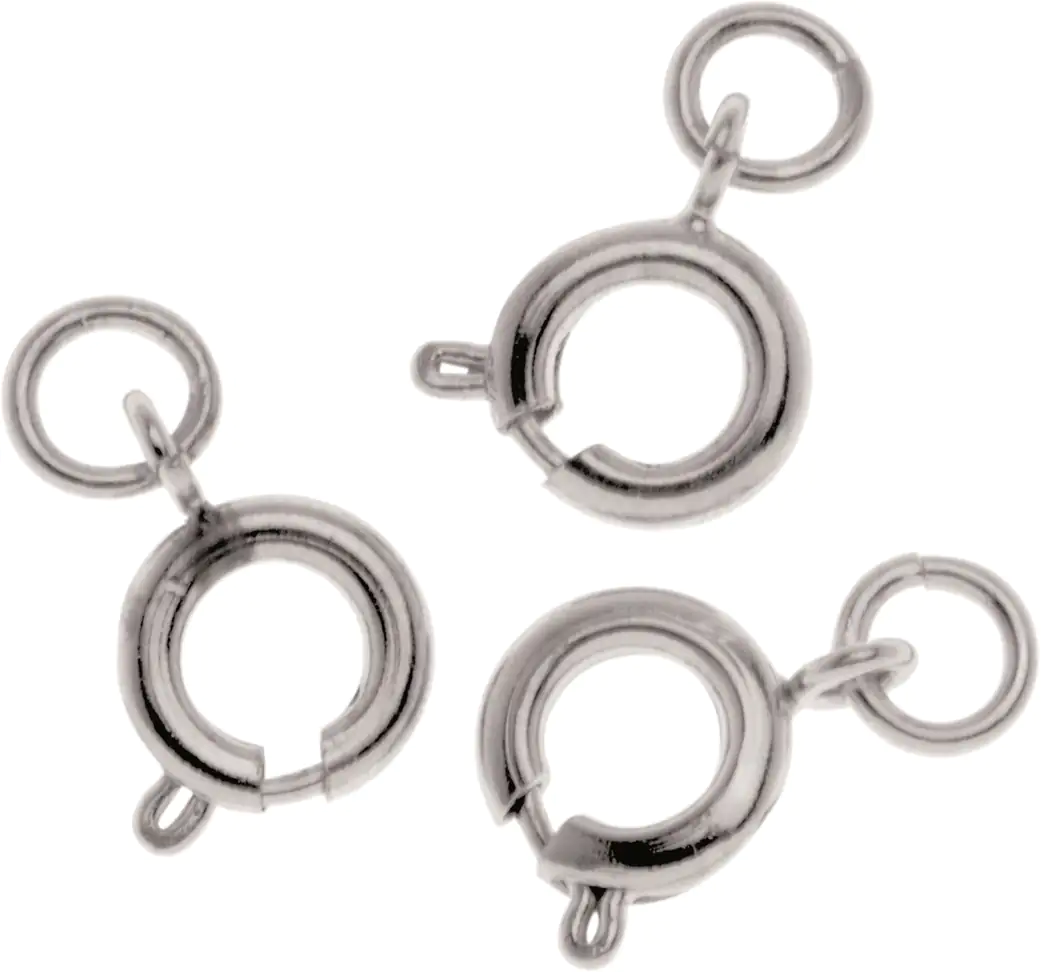 7610877352589_1578022 Glorex Federring mit Ring 7 mm 10 Stück, silberfarben