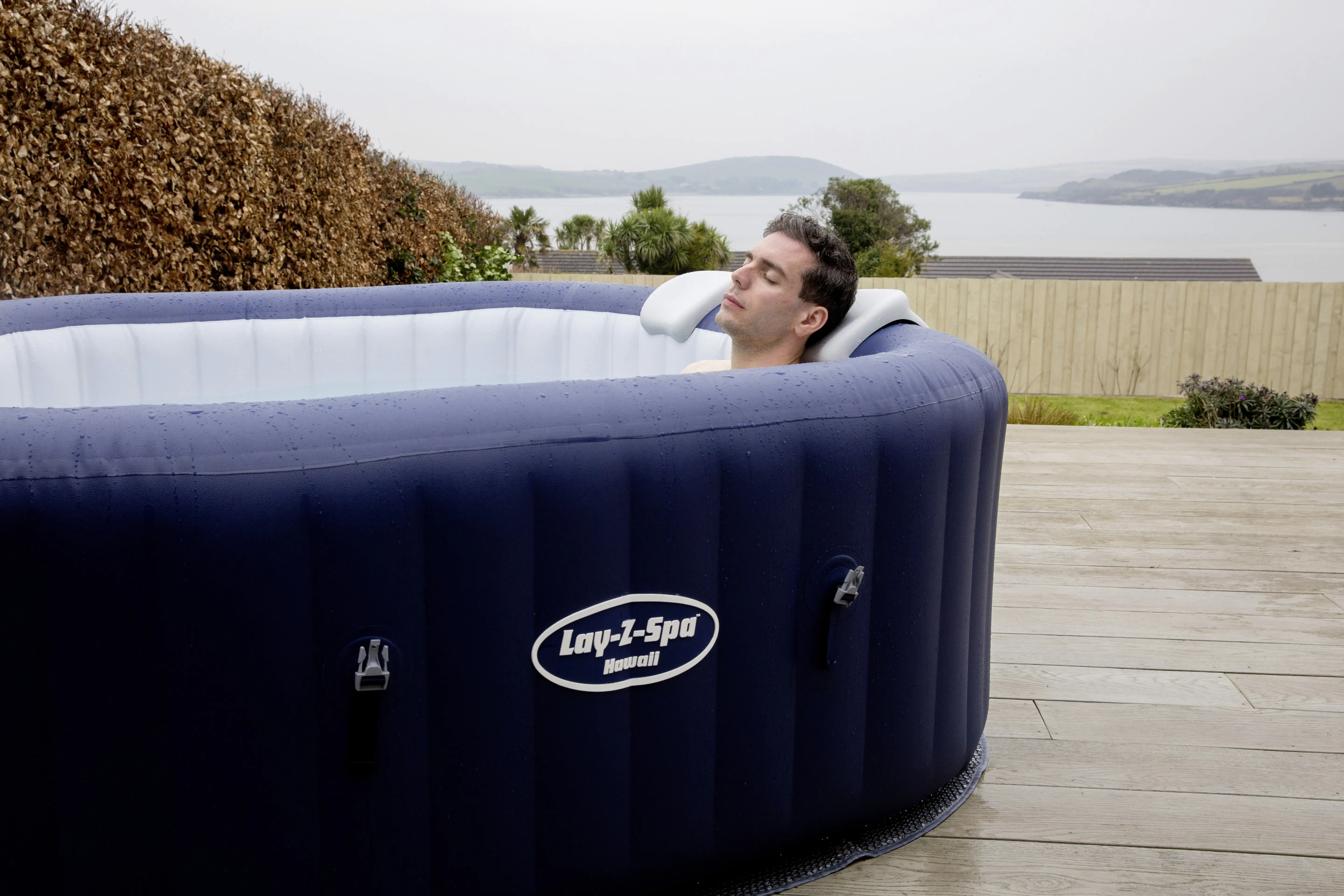 Bestway Lay-Z-Spa Kissen 2er Set 2 Stück hellgrau