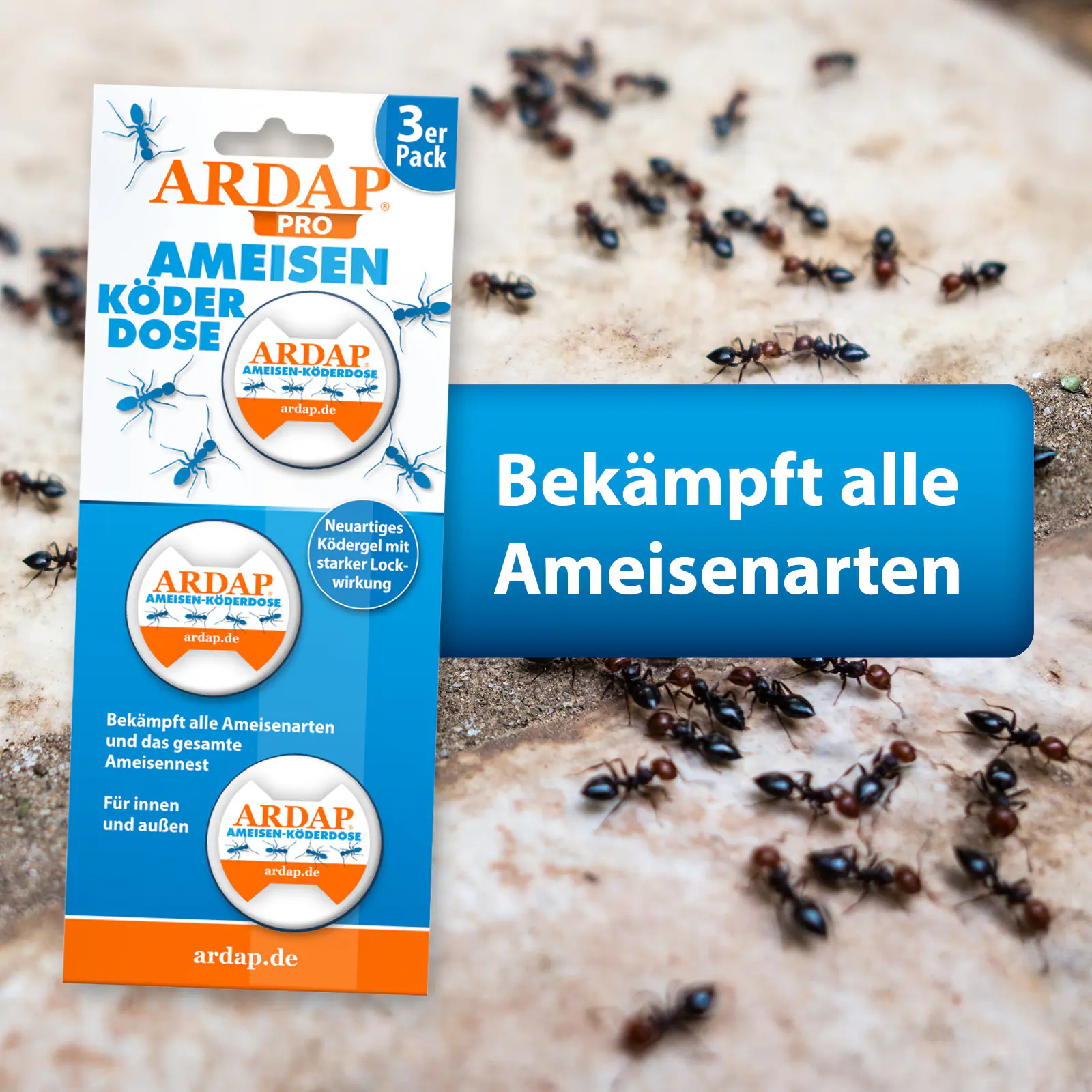 Ardap Pro Ameisenköderdose 3 Stück