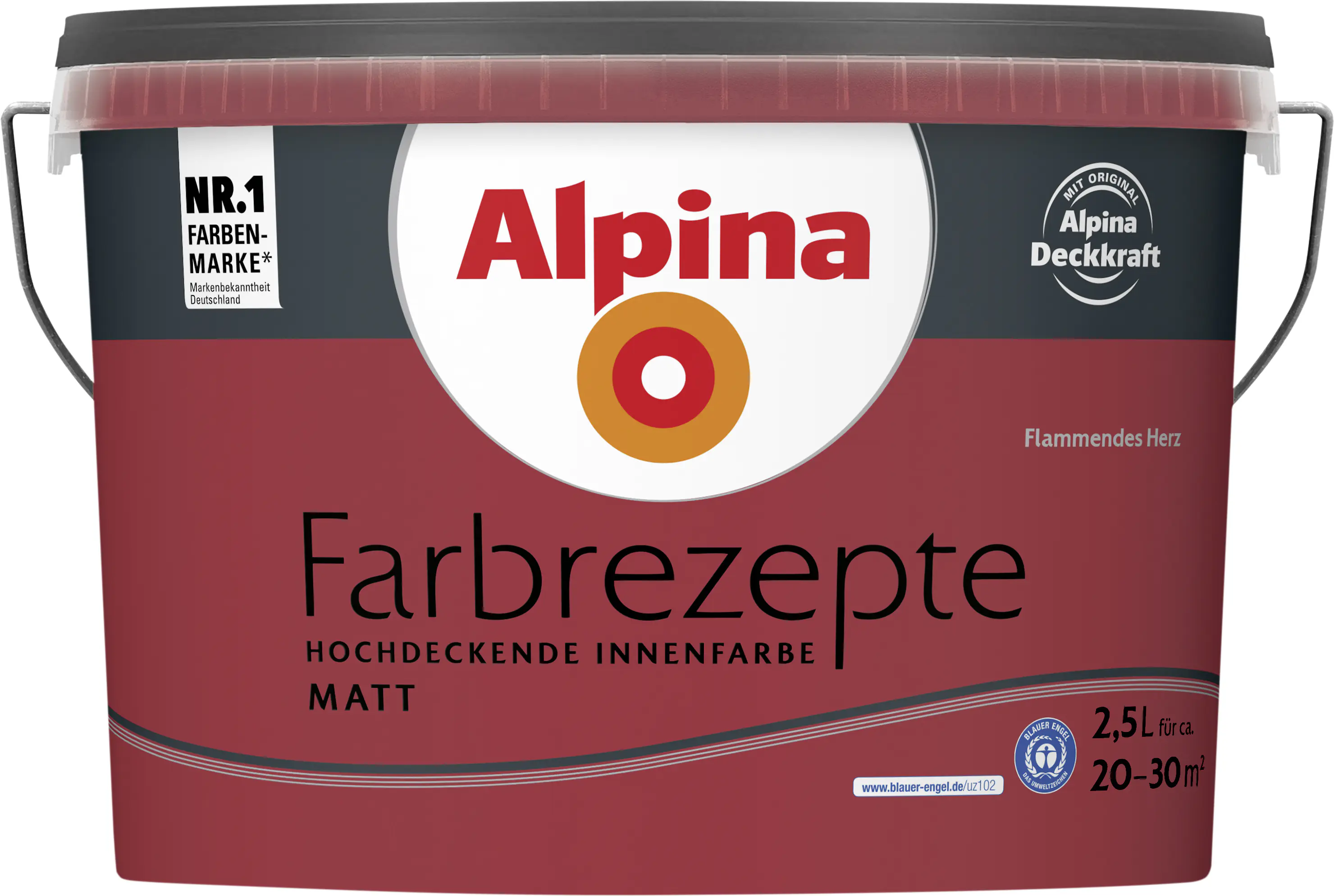 Alpina Farbrezepte Wandfarbe Flammendes Herz matt 2,5 L