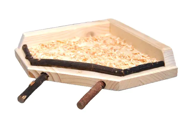 Ollesch Vogelsitzbrett Holz 19 x 19 cm natur