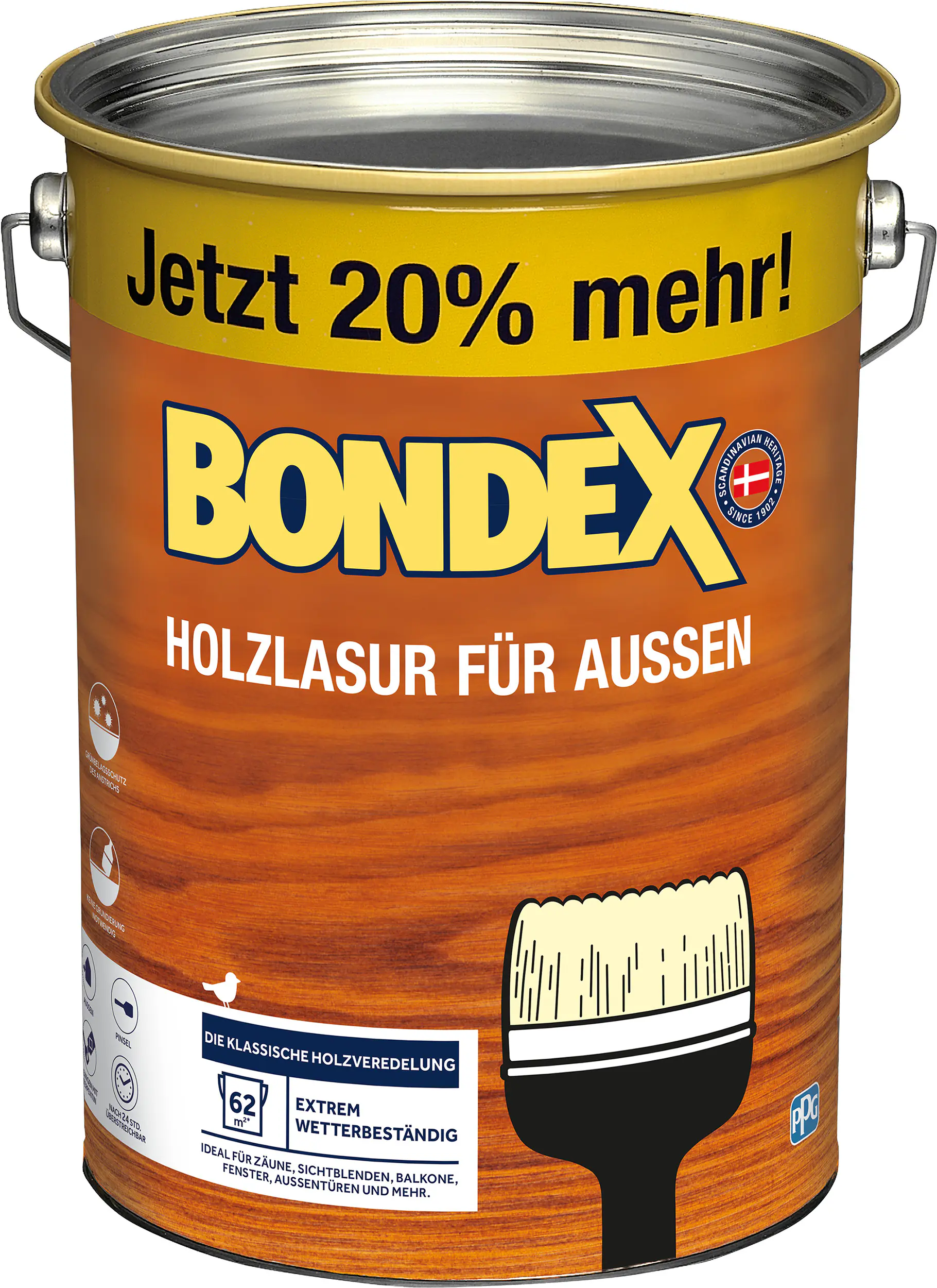 Bondex Holzlasur für Außen 4,8 L dunkelgrau