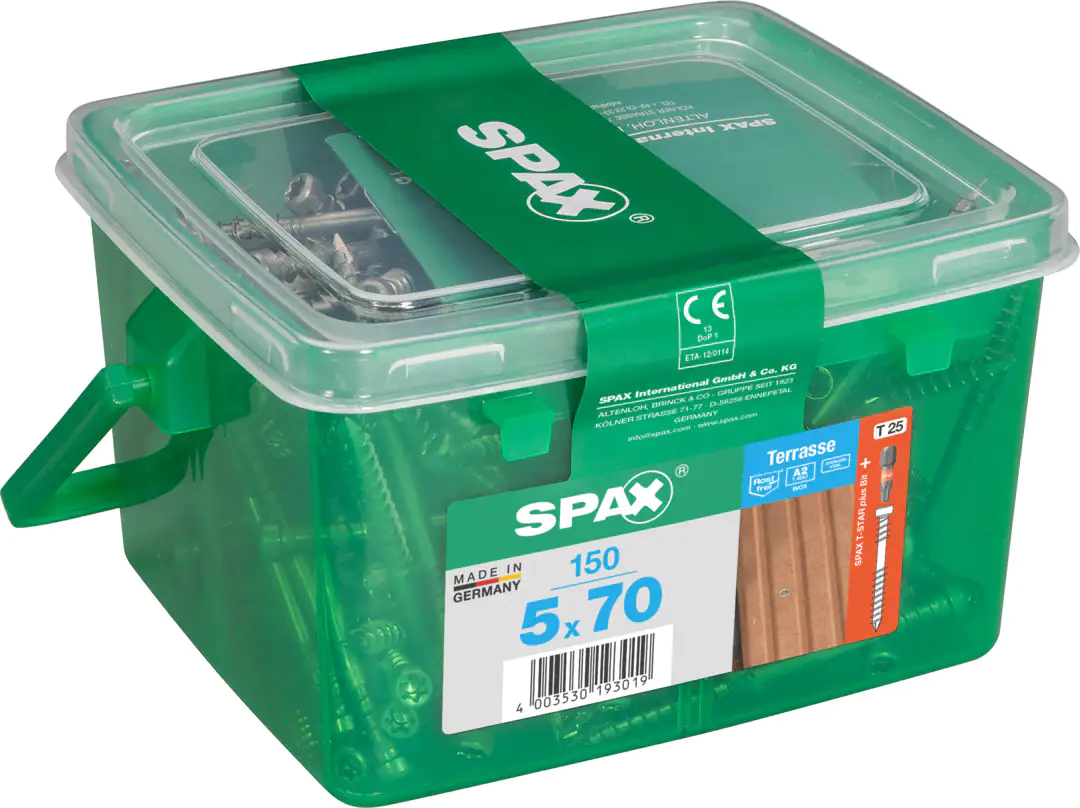 Spax Terrassenschrauben 5.0 x 70 mm TX 25 - 150 Stk.