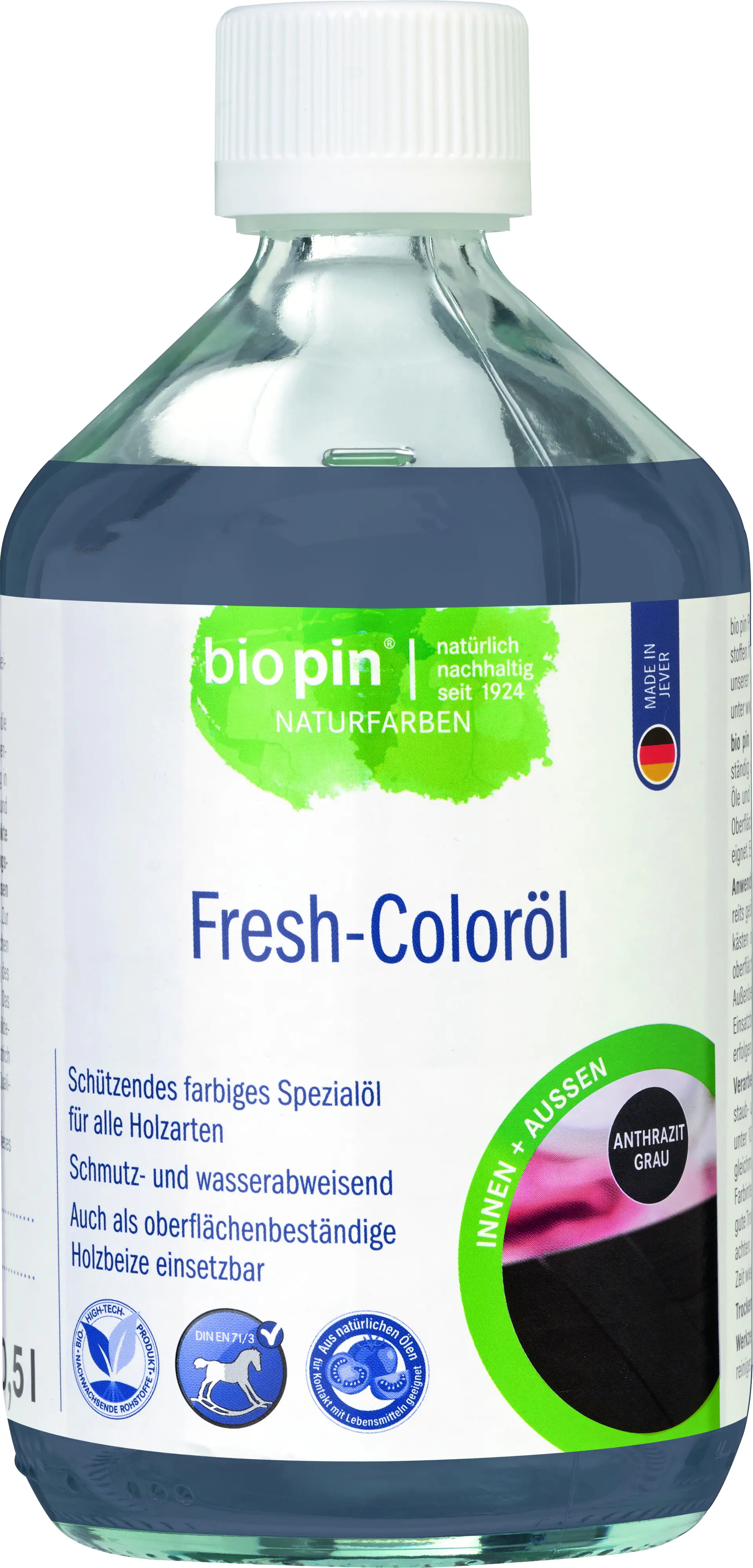 Biopin Holz-Coloröl 500 ml anthrazitgrau Biopin Holz-Coloröl 500 ml anthrazitgrau