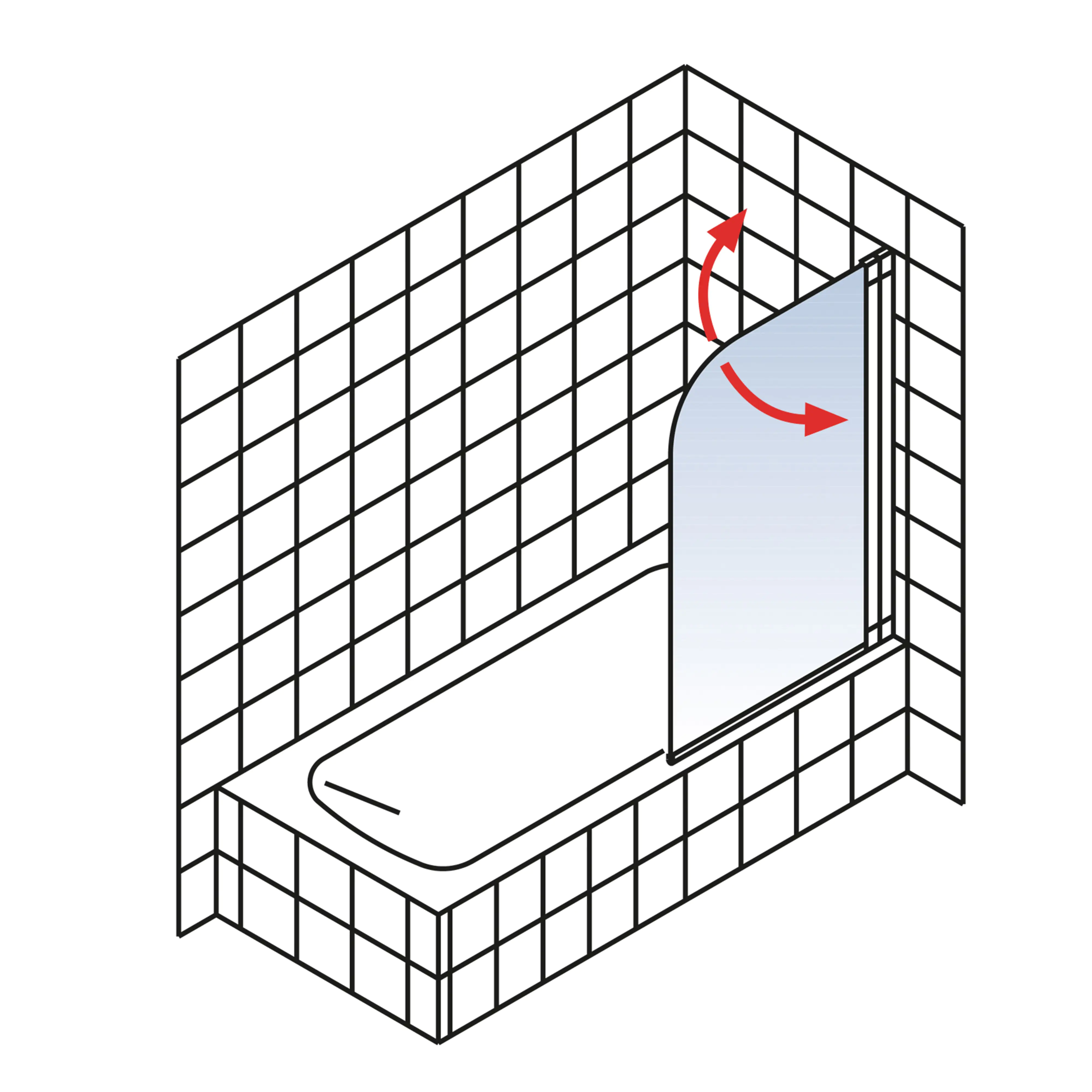 Schulte Badewannenaufsatz 1-teilig Atelier 5 80 x 140 cm mattschwarz Dekor