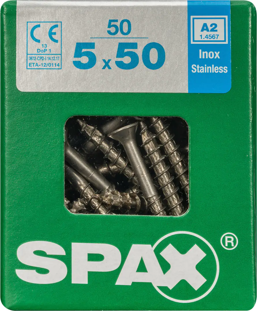 Spax Universalschrauben 5.0 x 50 mm TX 20 Senkkopf - 50 Stk.