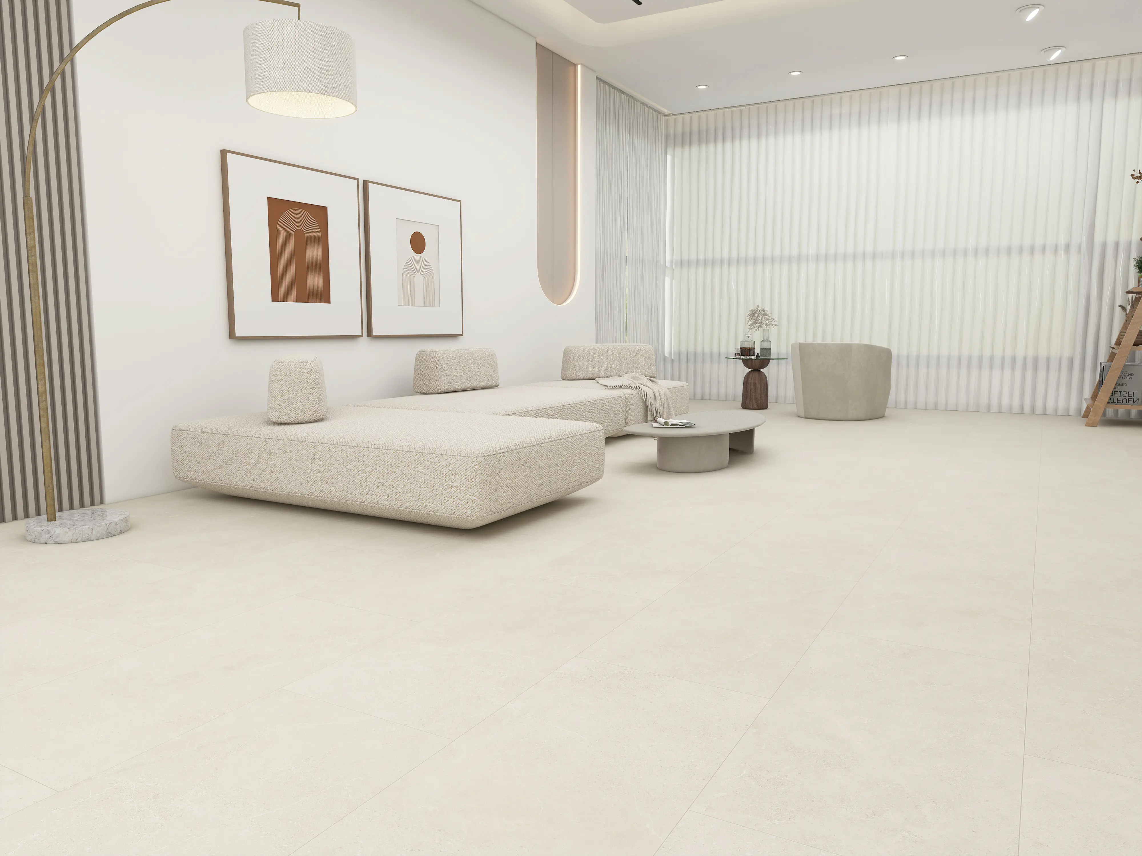 Primaster Vinylboden Fliese Modern Travertin