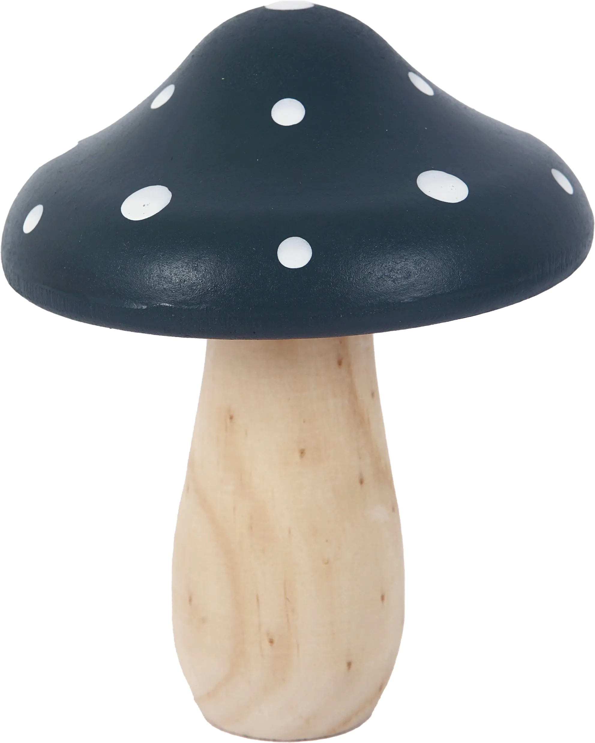 TrendLine Deko Holz Pilz 11 x 13,5 cm dunkelgrau