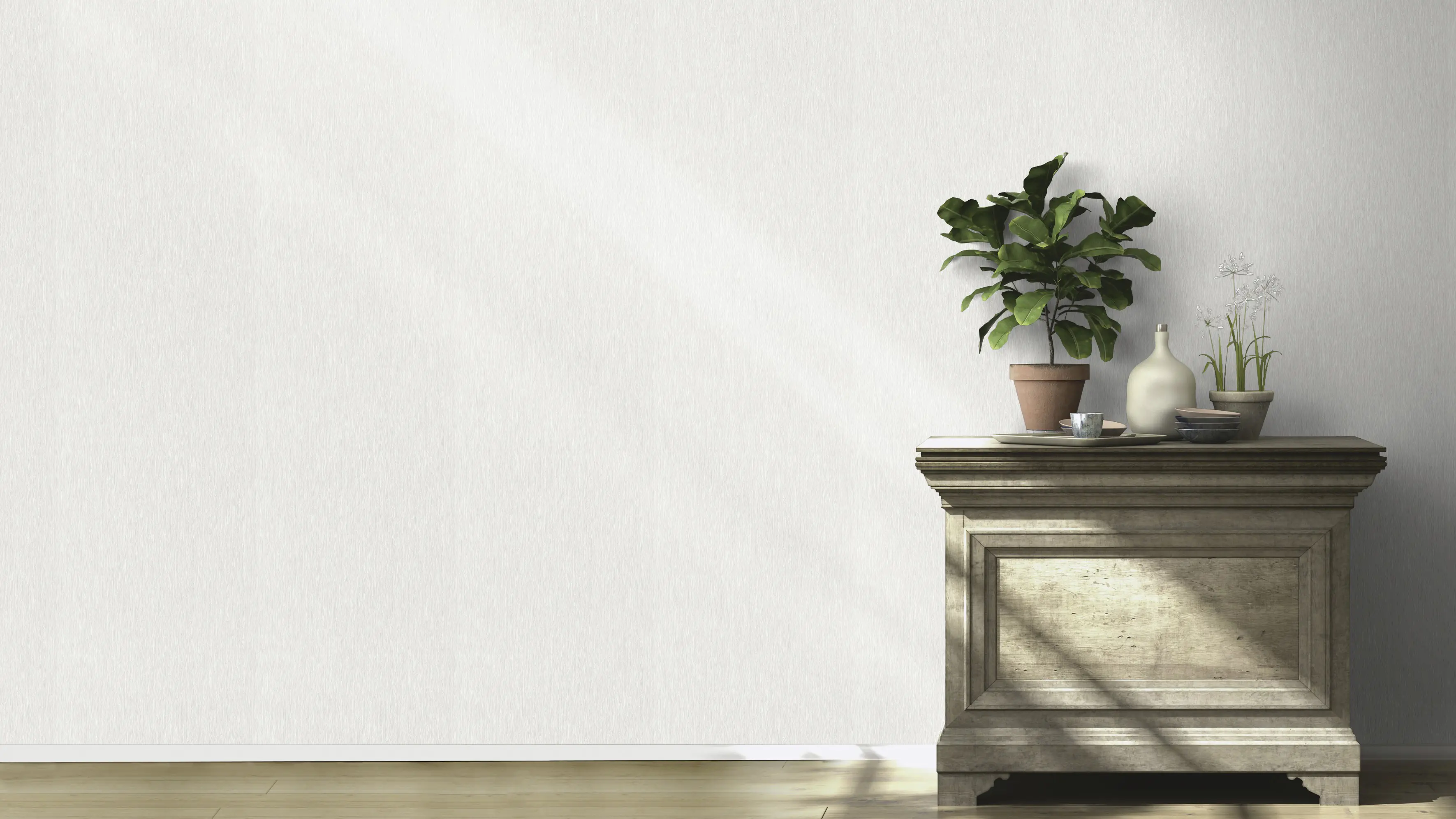 Rasch Vliestapete 124903 Wallton uni feine Längsstruktur 10,05 x 0,53 m