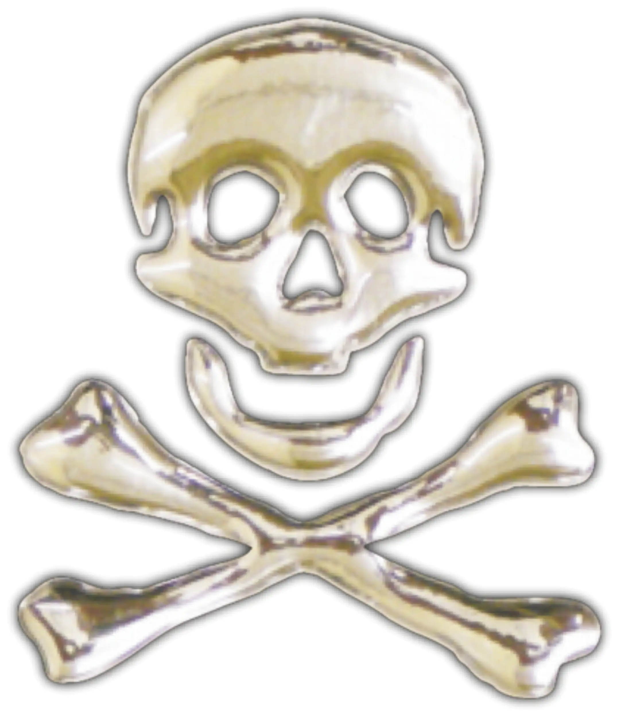 4002341293055 Hermann Schütz 3D-Chrome-Sticker Skull 45x40mm