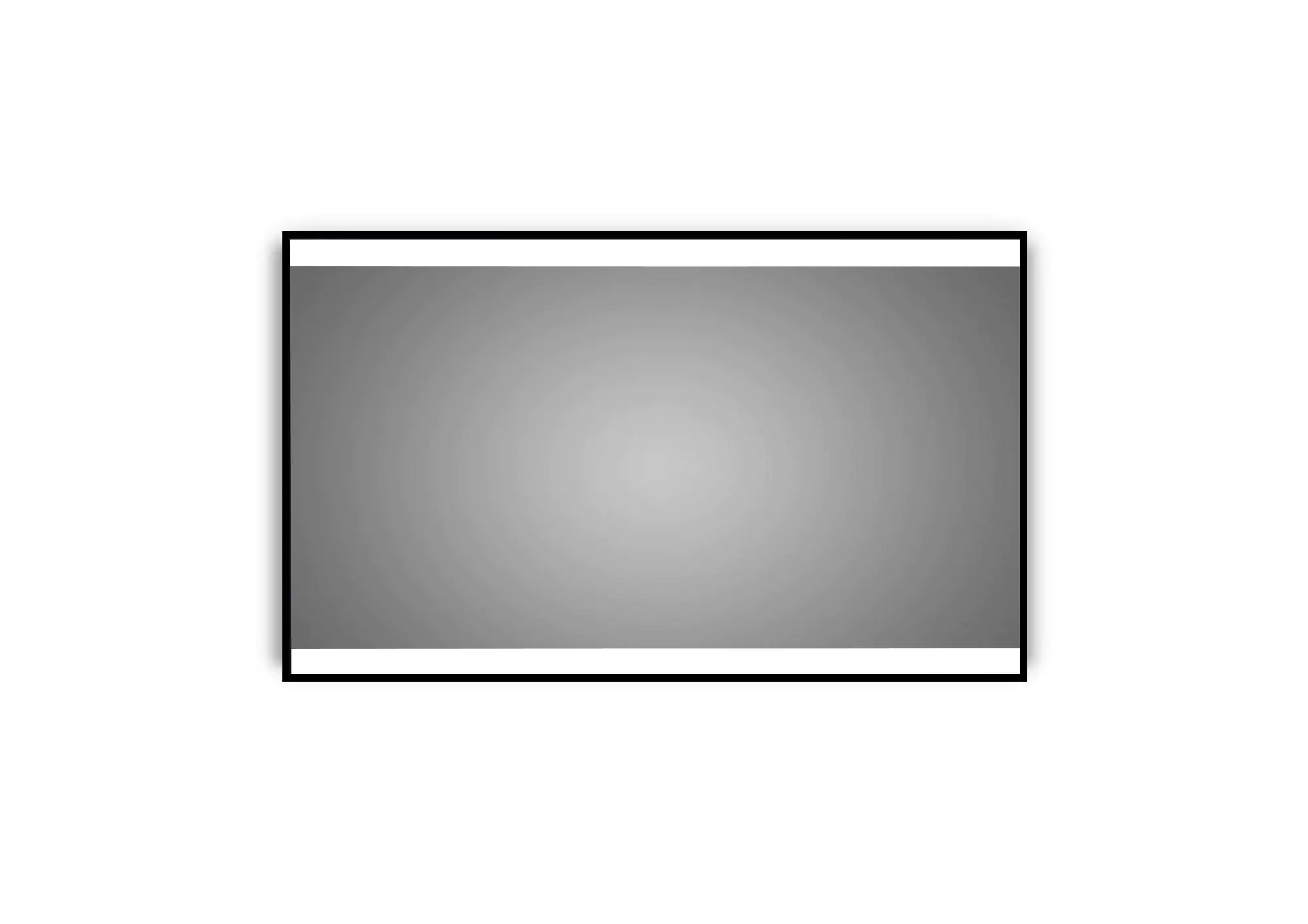 DSK LED Lichtspiegel Black Stark 120 x 70 cm, schwarz