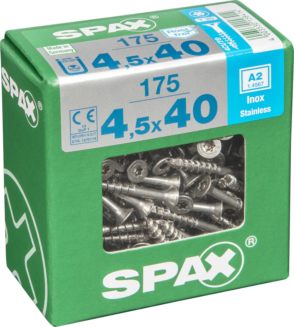 Spax Universalschrauben 4.5 x 40 mm TX 20 - 175 Stk.