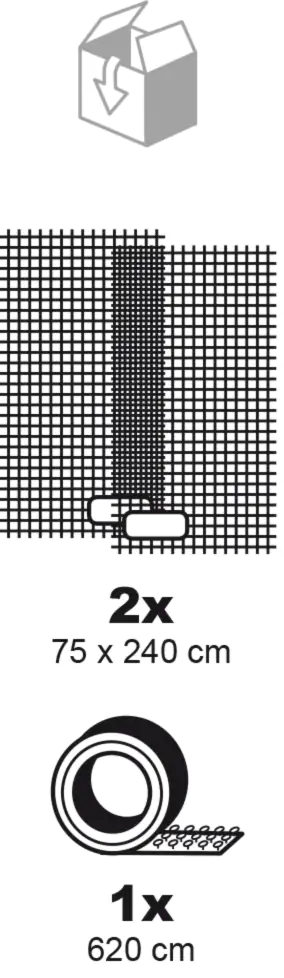 Schellenberg Fliegenschutz-Lamellenvorhang 140 x 240 cm anthrazit kürzbar