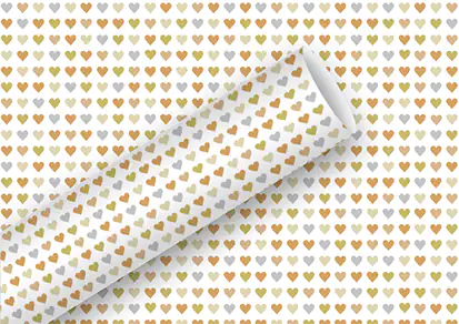 Geschenkpapier kleine bunte Herzen 1,5 m