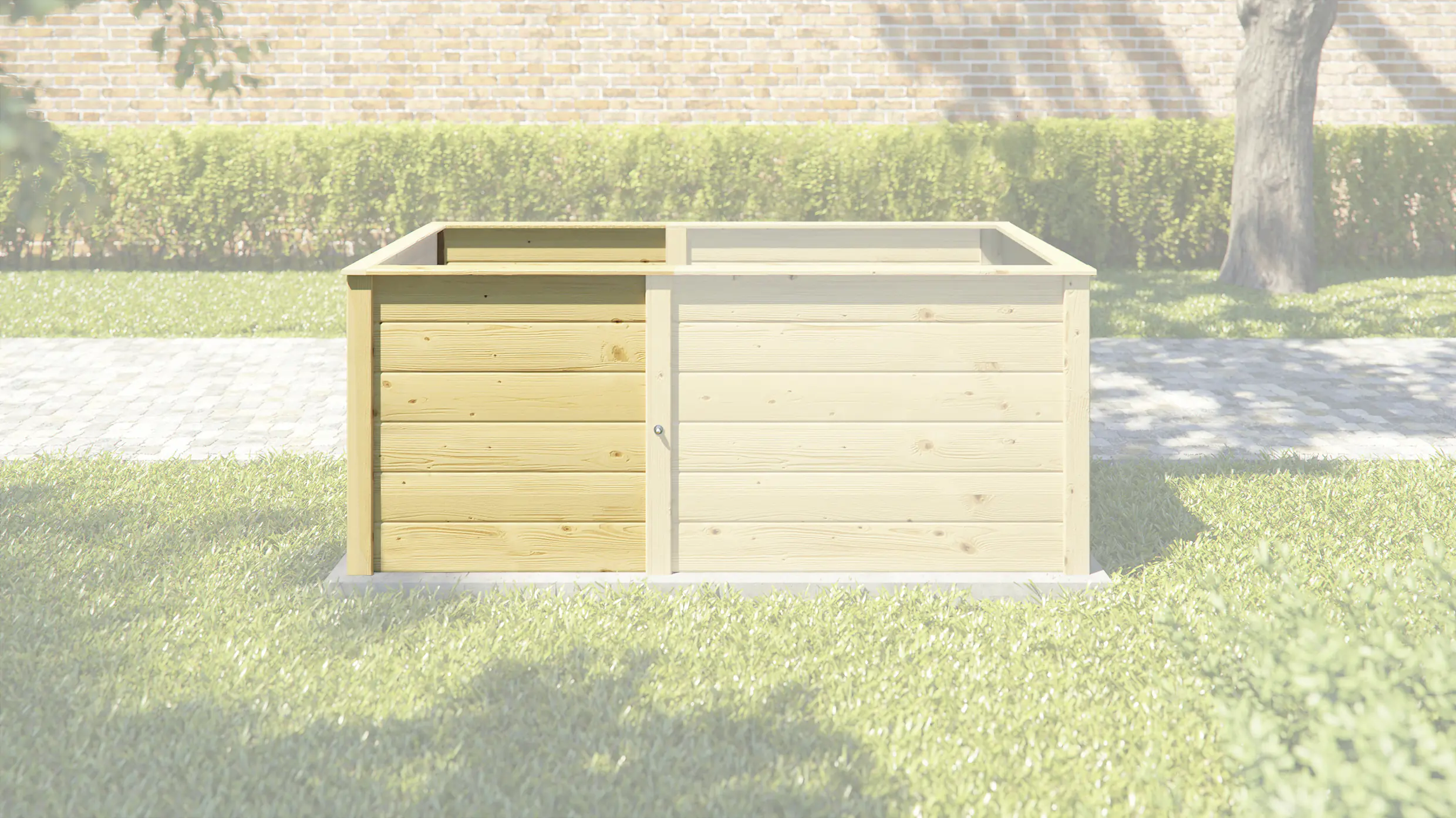 Weka Ergänzungssatz Hochbeet Modular , 21 mm, natur, 67 cm