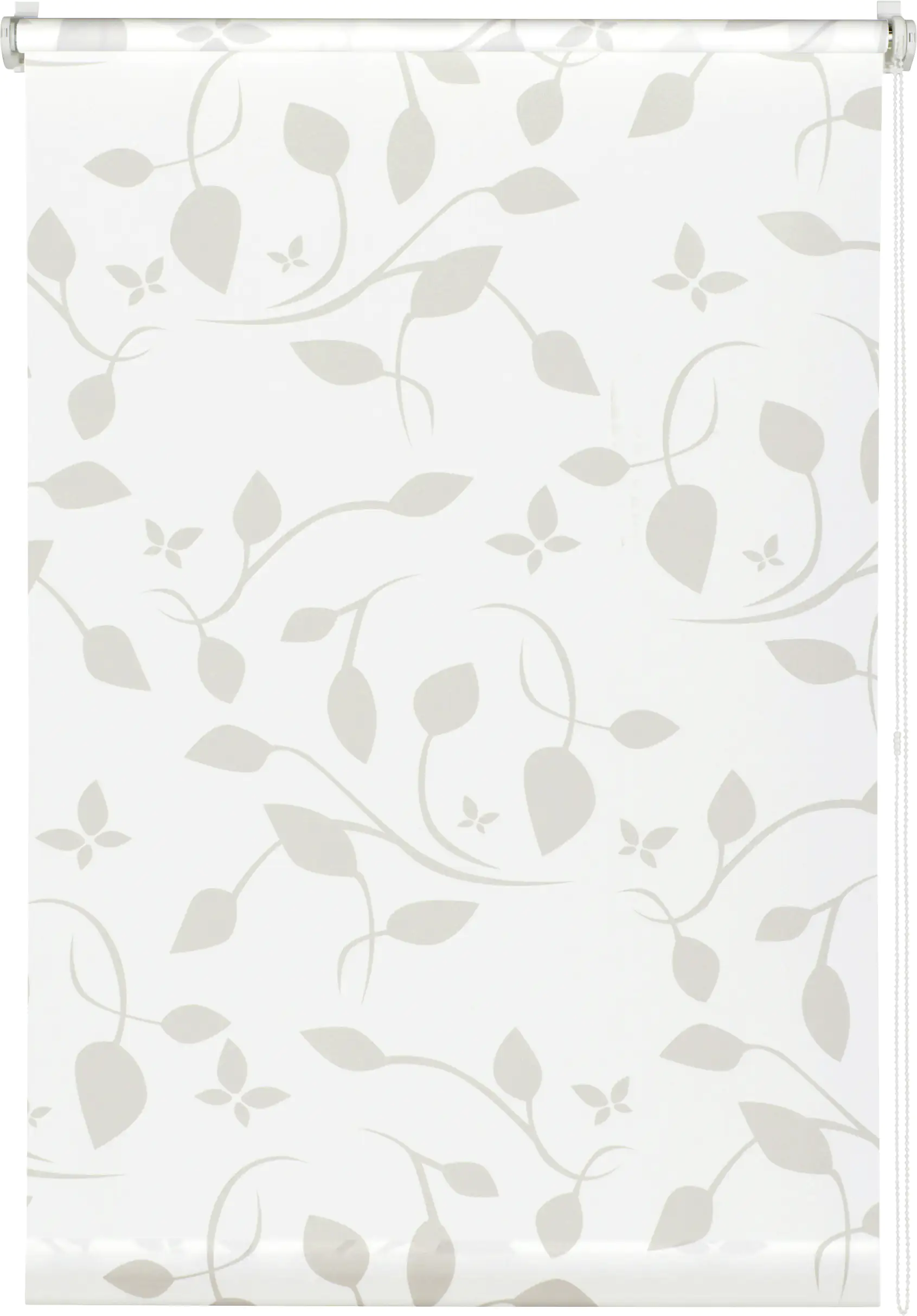 Gardinia EasyFix Rollo mit Blättern weiß beige 75 x 150 cm Gardinia EasyFix Rollo mit Blättern weiß beige 75 x 150 cm