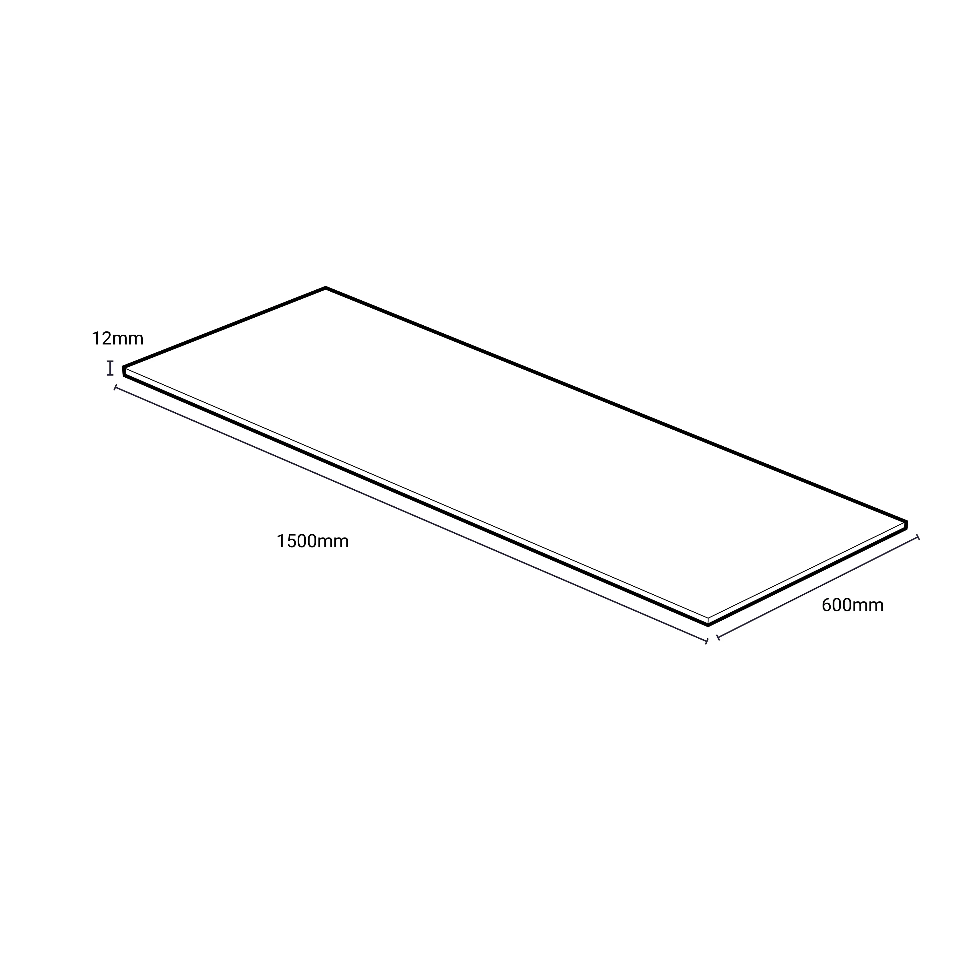 Wetwall Vanity Compact Waschtischplatte 150 x 60 cm Himalayan Marble 