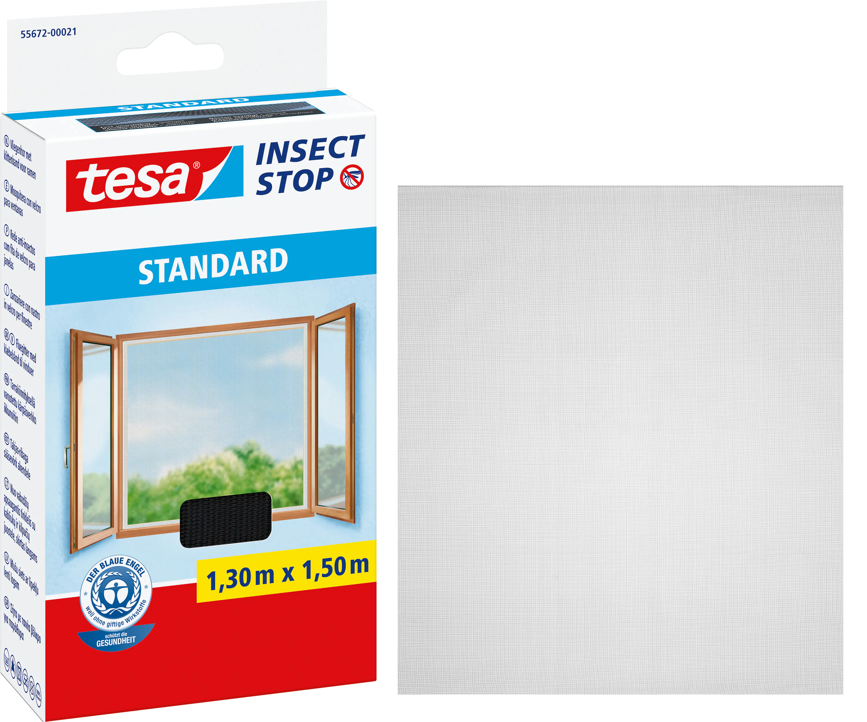 tesa Fliegengitter STANDARD 130 x 150 cm anthrazit individuell kürzbar