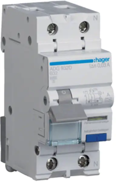 Hager Fehlerstrom-Leitungsschutzschalter B 16/0,03A 2-polig ADS916D
