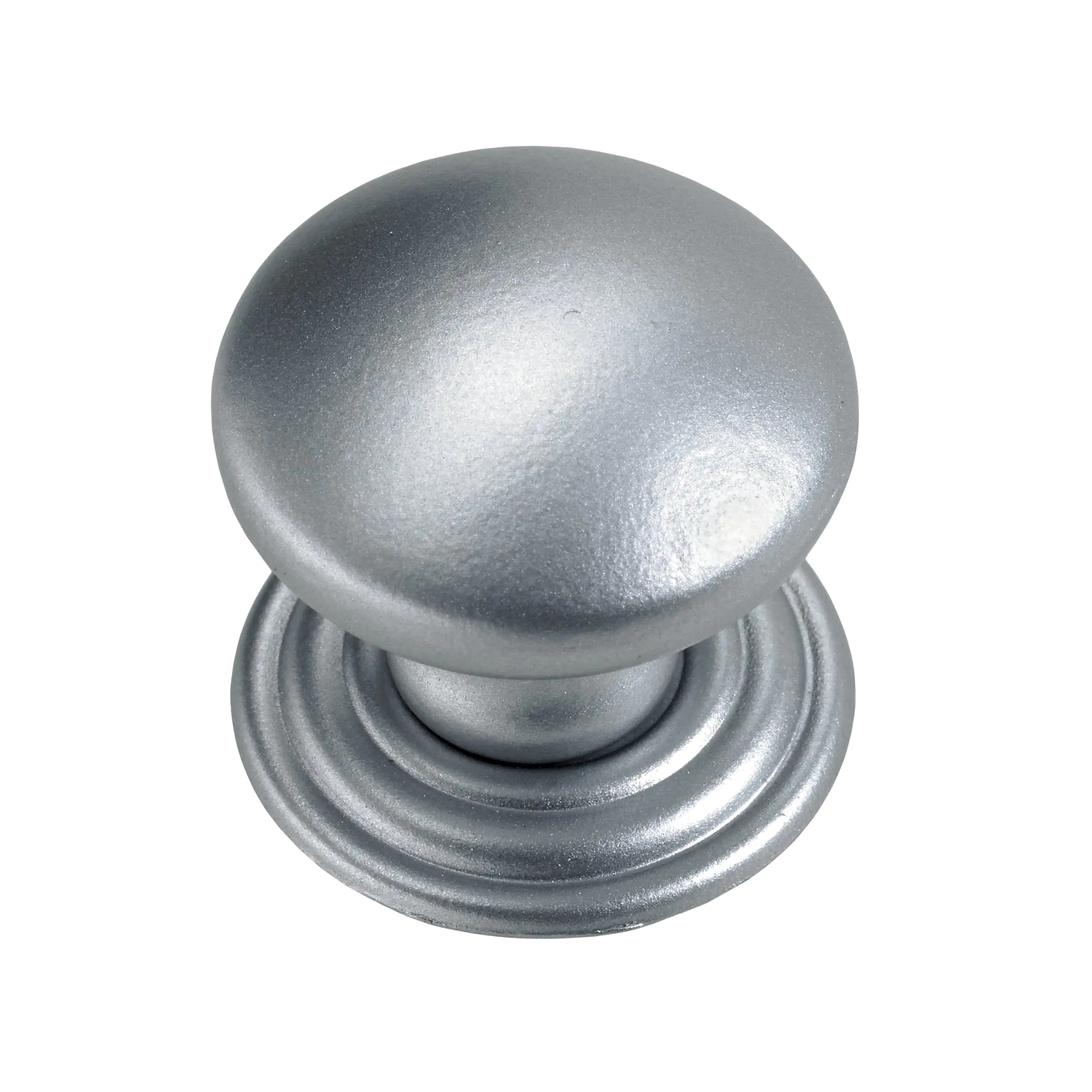 Hettich Möbelknopf Zinkdruckguss Aluminium-Optik Ø 22,0 mm - 1 Stück