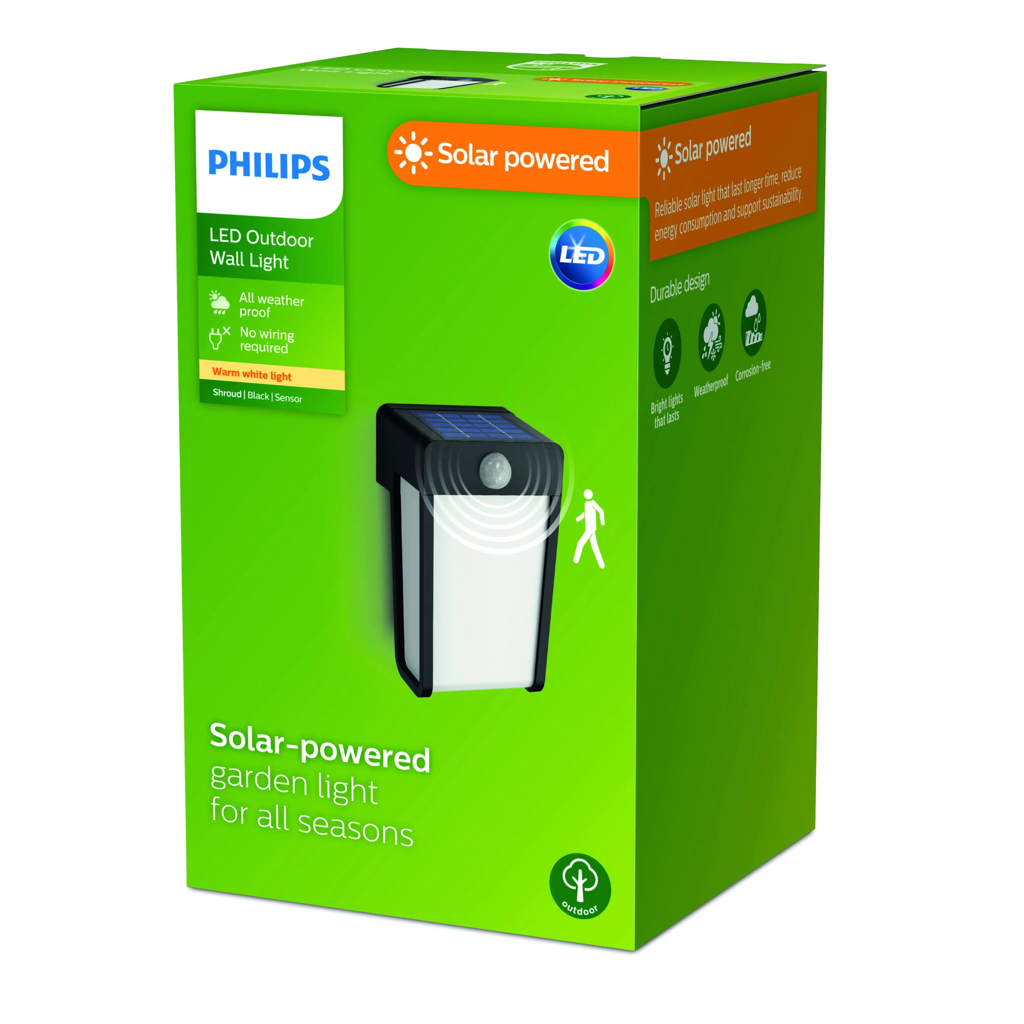 Solar Wandleuchte Shroud 20,5 x 12,5 x 12 cm matt schwarz