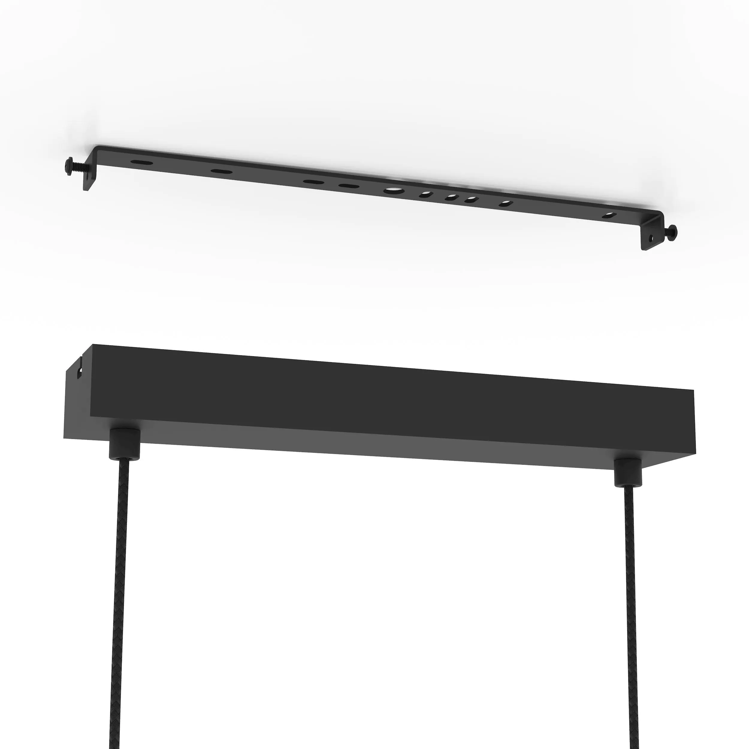 Eglo Connect LED Pendelleuchte Anchorena-Z Holz schwarz 123 x 5,5 x 110 cm