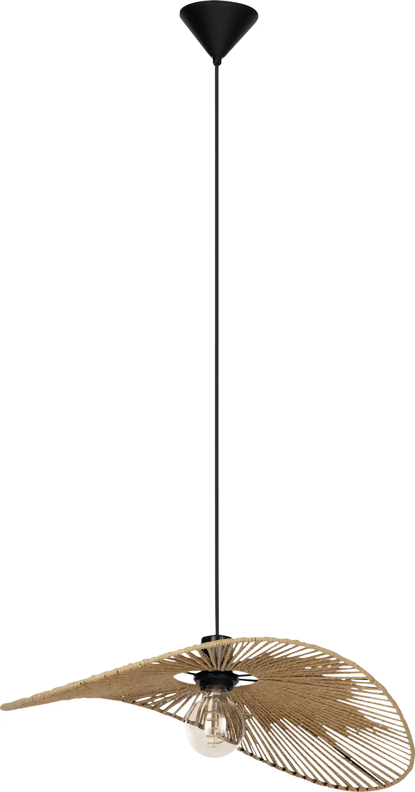 Eglo Pendelleuchte Siruela schwarz natur 56 x 40 x 110 cm E27