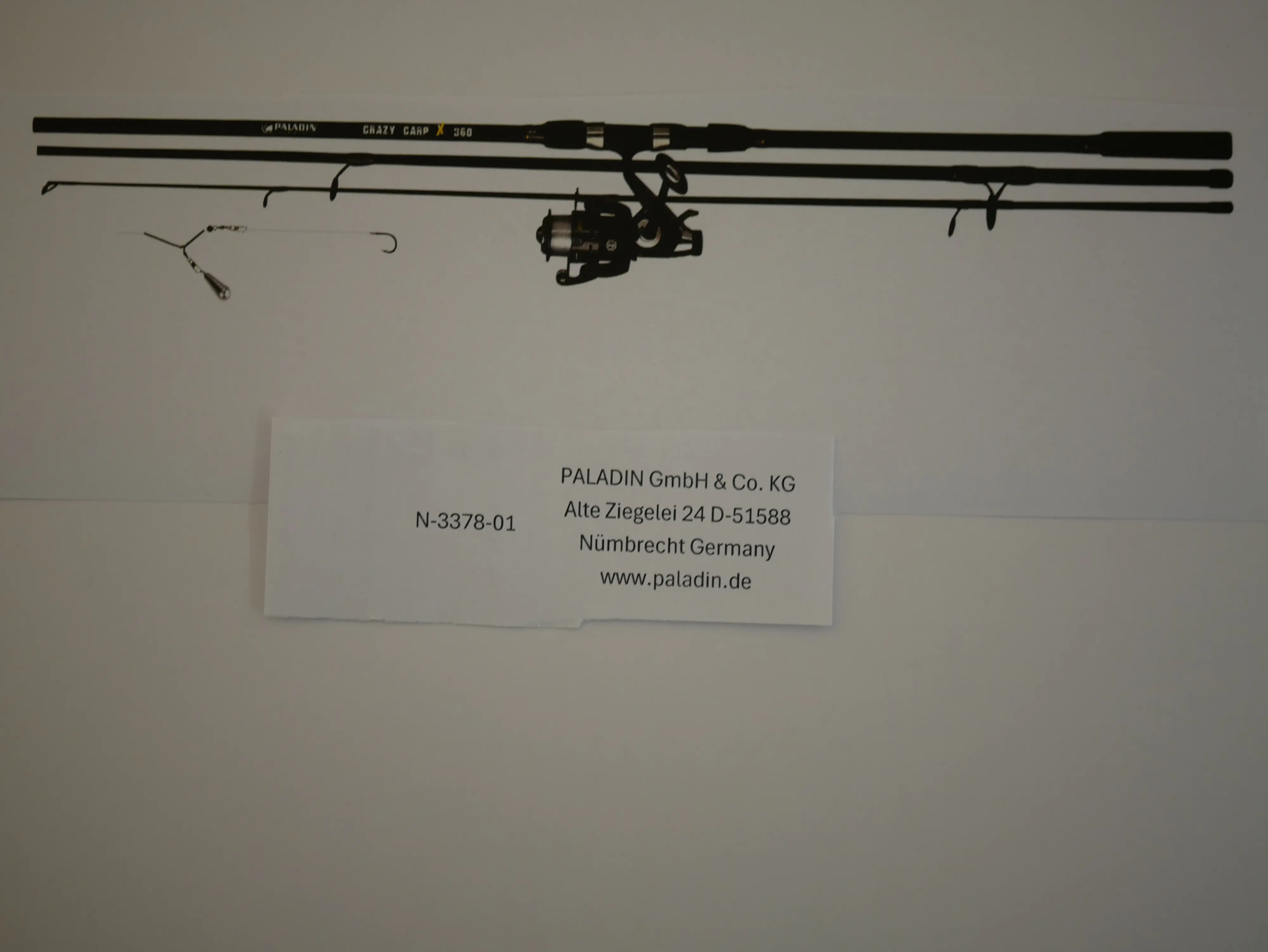 Paladin Karpfenrute mit Freilaufrolle und Alu-Weitwurfspule Crazy Carp Combo 360 cm